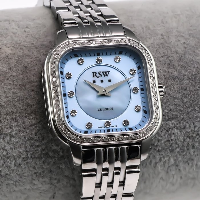 SWISS MADE WATCH LADIES RSW 80 DIAMONDS BLUE SKY MOTHER OF PEARL BRAND NEW