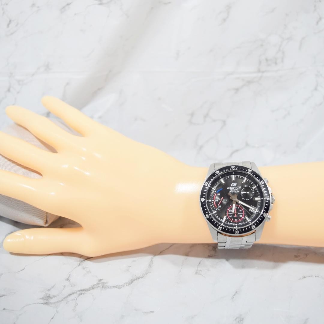 Casio Edifice EFV-540 Chronograph Retrograde Quartz Black Mens Watch Japan