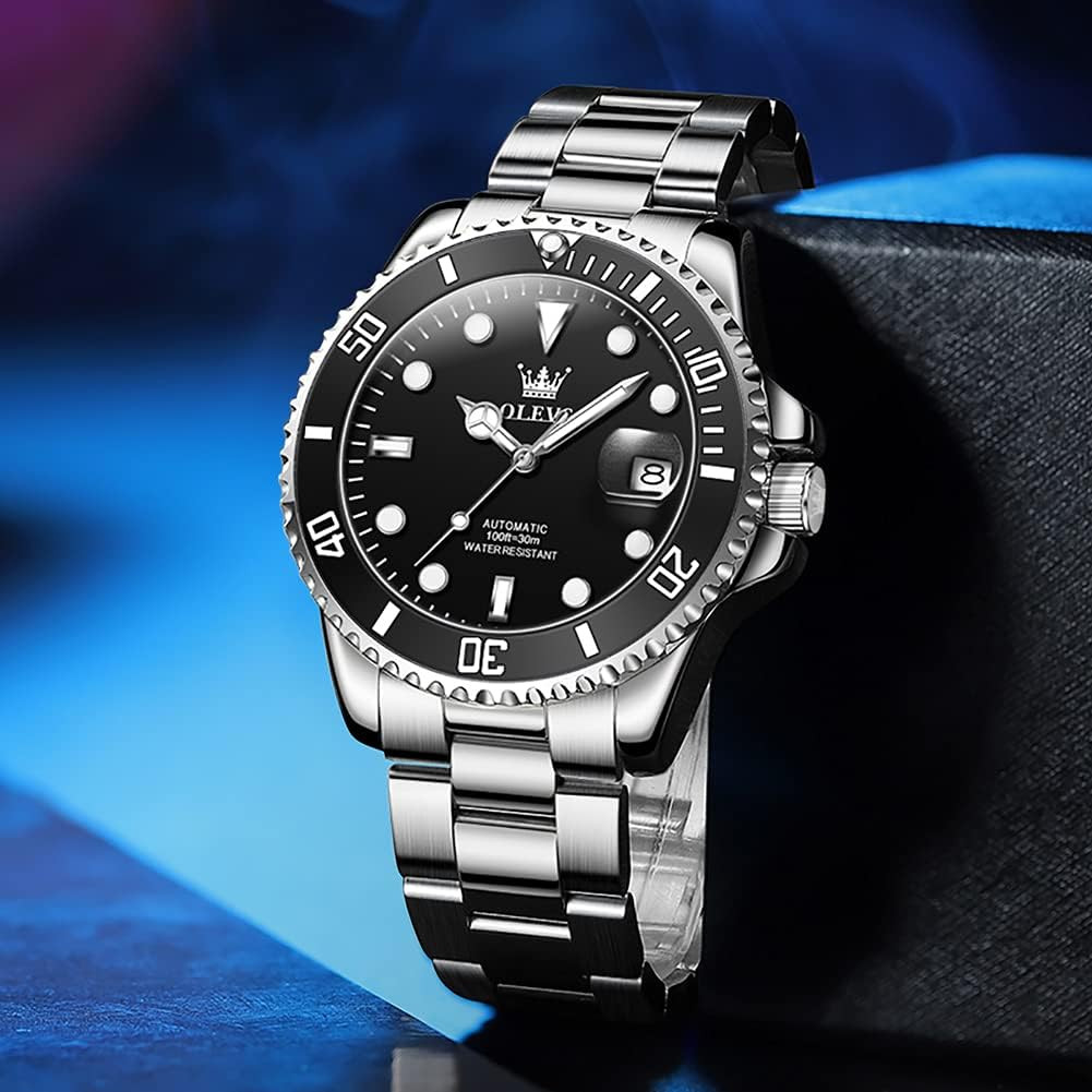 Elegant Men’s Automatic Mechanical Watch – Battery-Free, Stainless Steel