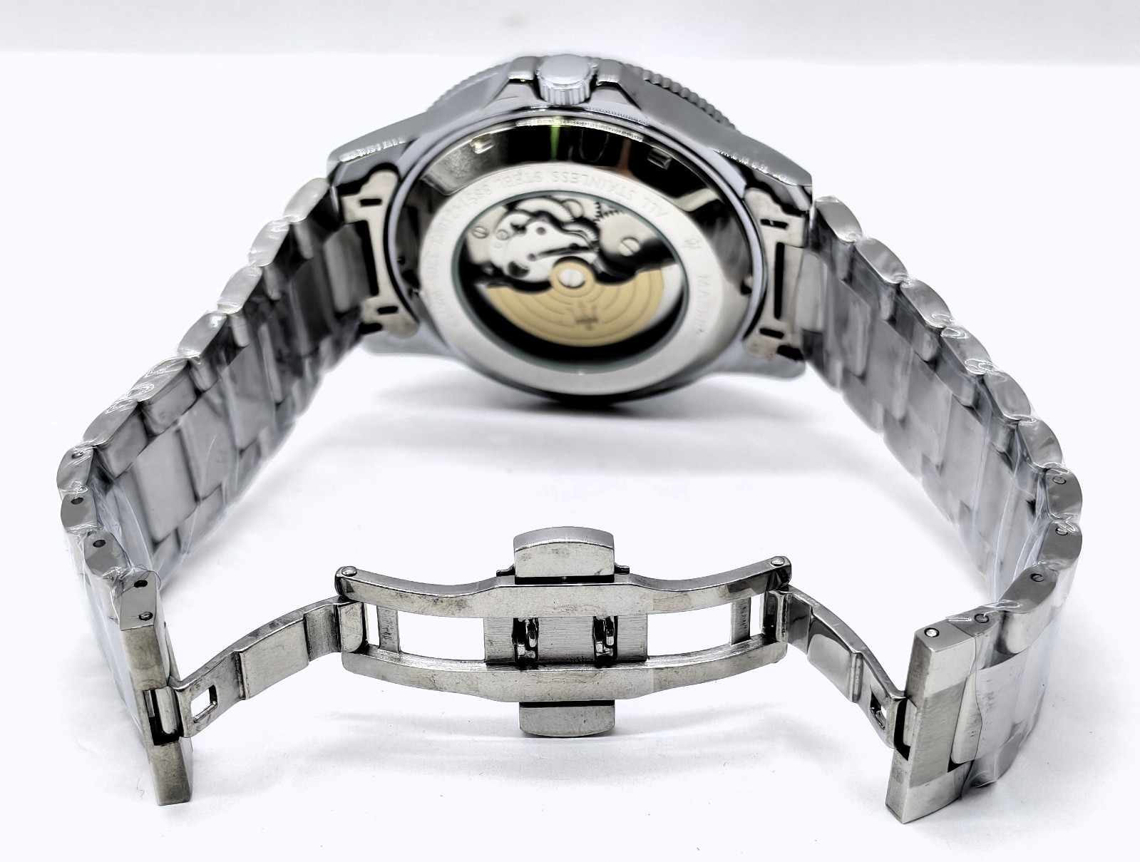 Excellent Maserati Automatic Green Dial Fix Bezel Analog Men’s Wrist Watch