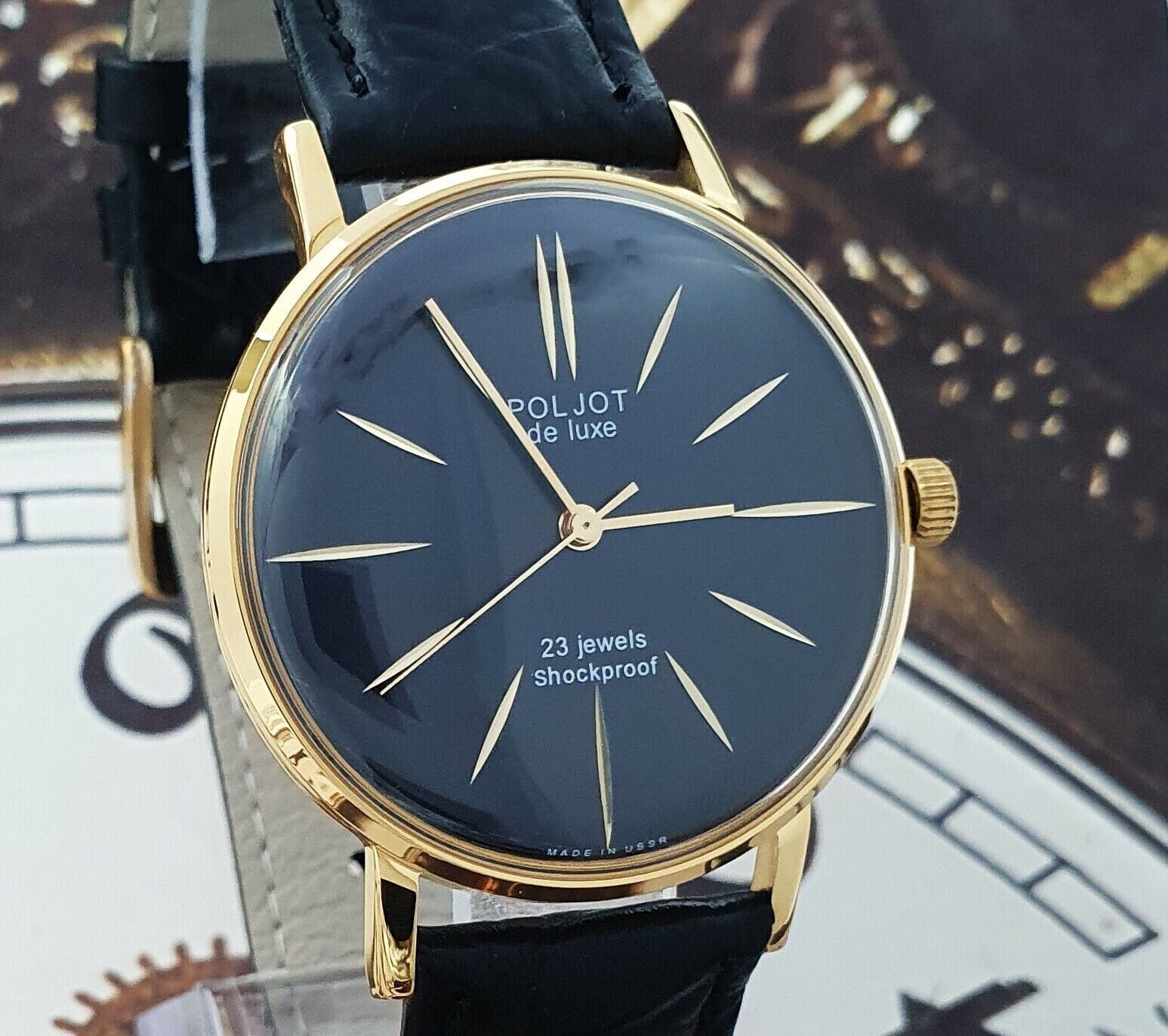 Poljot De Luxe ULTRA SLIM 2209 Dress Men’s Mechanical Watch Vintage Style USSR
