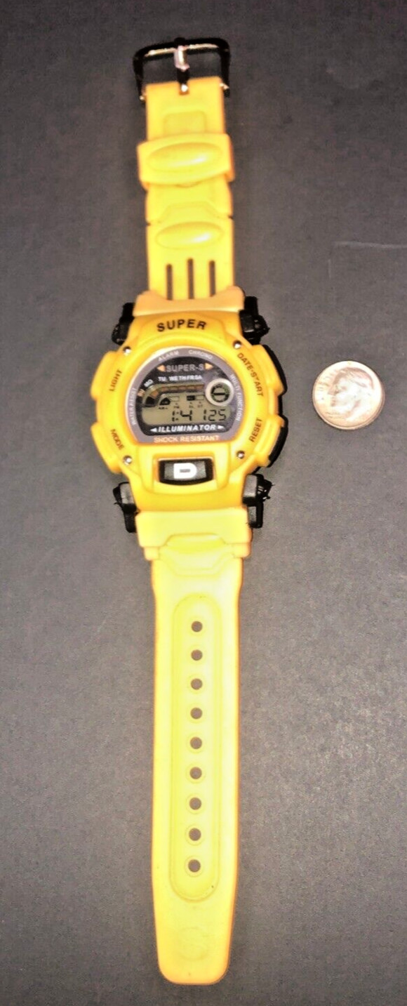 Super D illuminator Shock Resistant Wristwatch with Light Alarm
