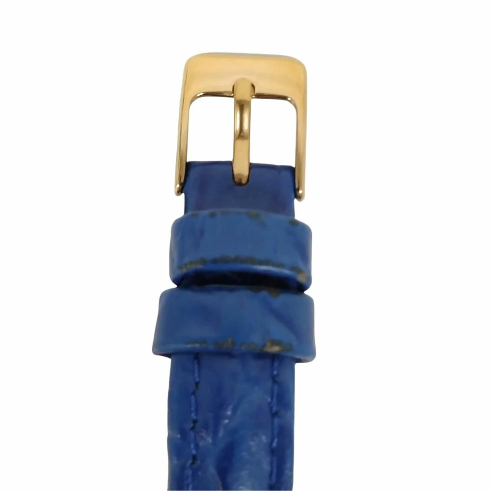 Vida Plus Rectangular Quartz Watch Blue Gold 51418 Used
