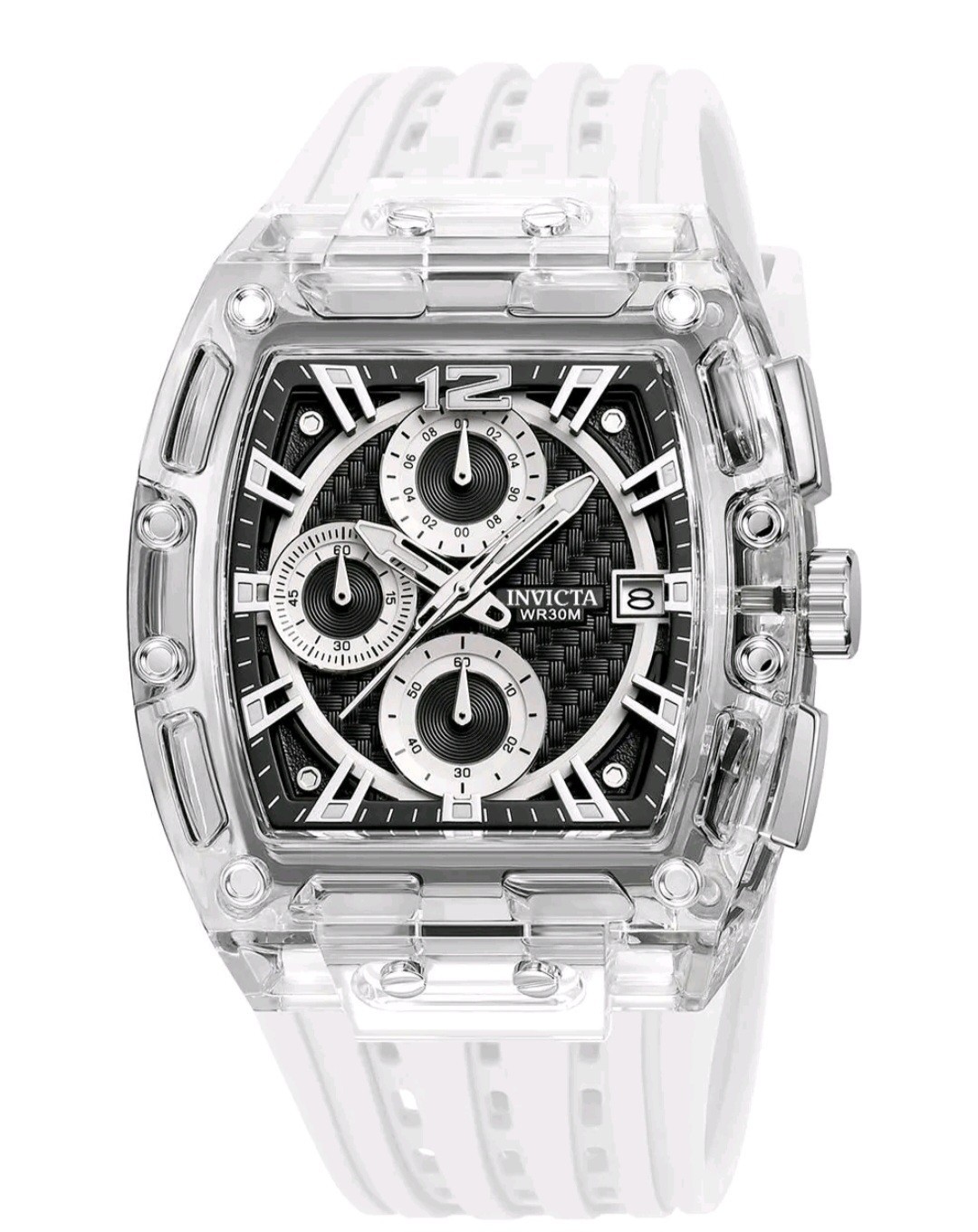 Invicta S1 Raly Transparent Chrono Men’s 42mm Black Metal D Quartz Watch 70145
