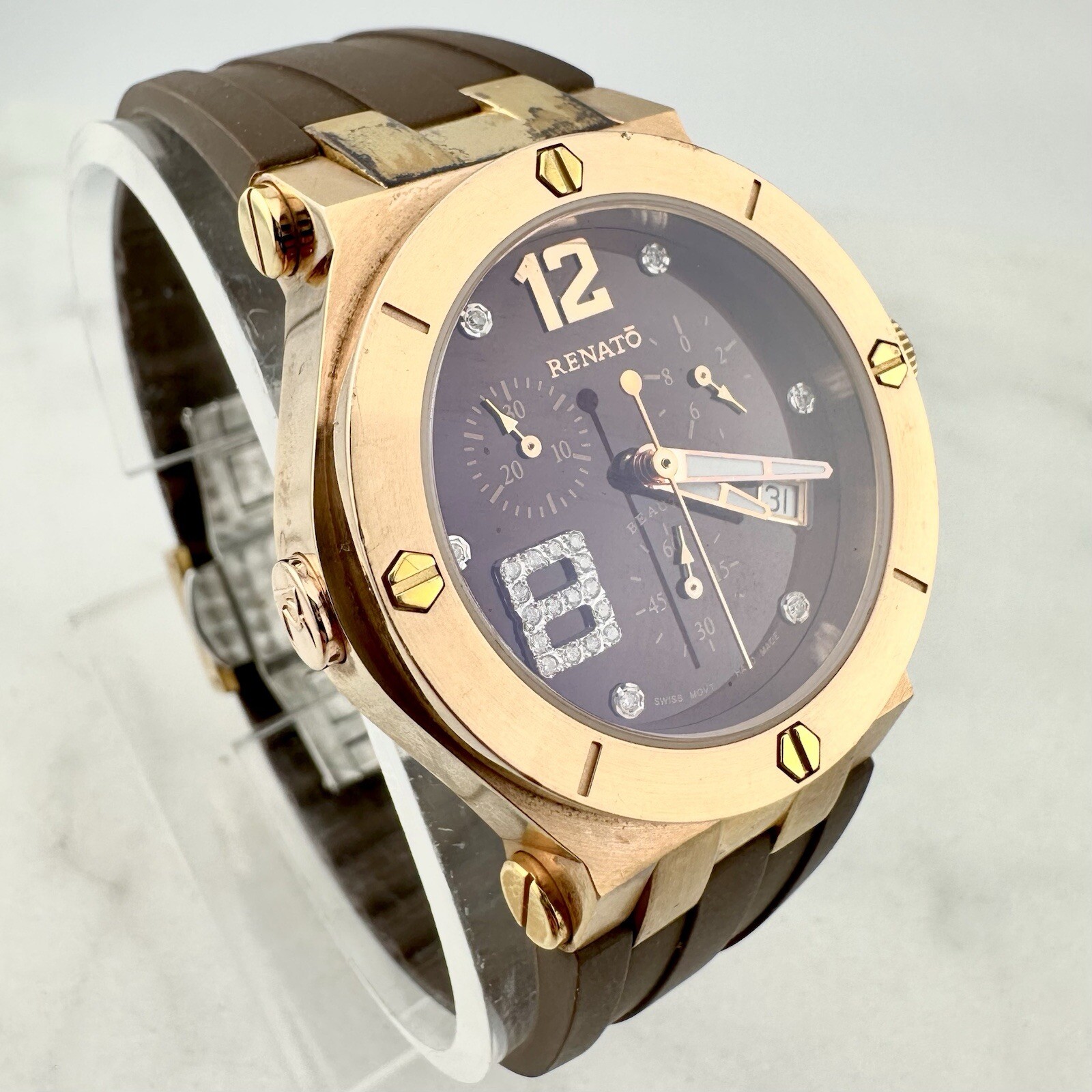 Ladies Limited Edition RENATO Collezioni Diamond Swiss Watch, New Battery