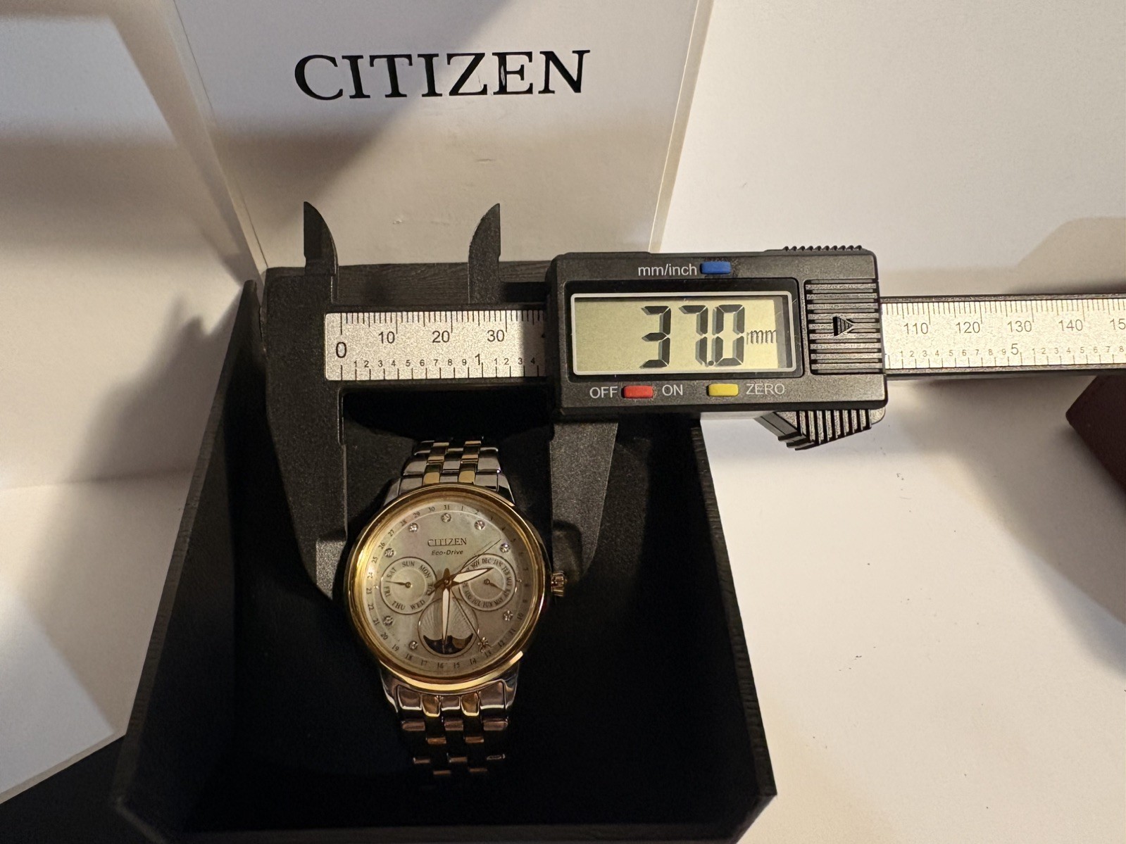 CITIZEN FD0004-51D Calendrier Chronograph Moon Phase Diamond Women’s Watch