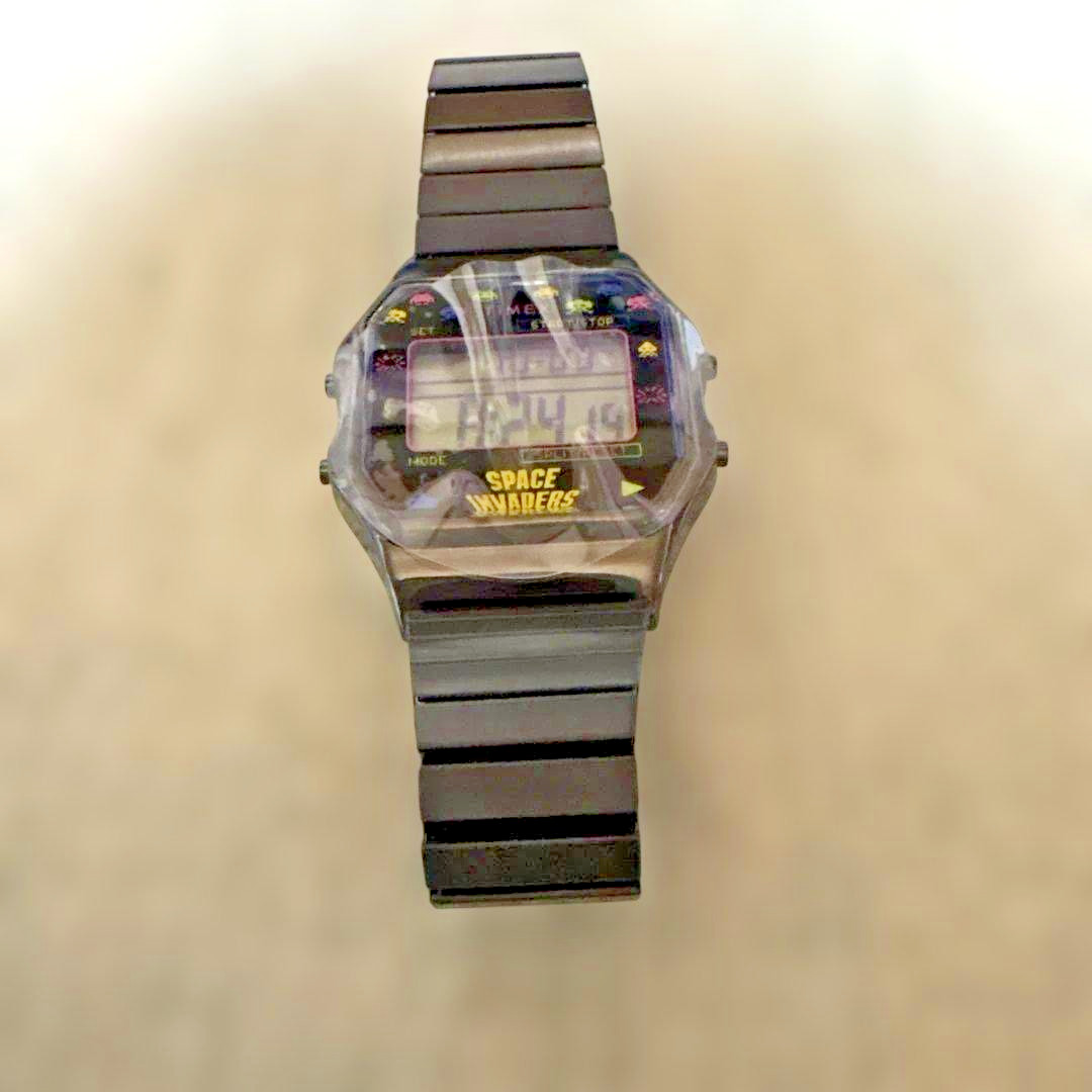 Timex T80 TW2V39900 Space Invaders Digital Watch Black Japanese Import NEW