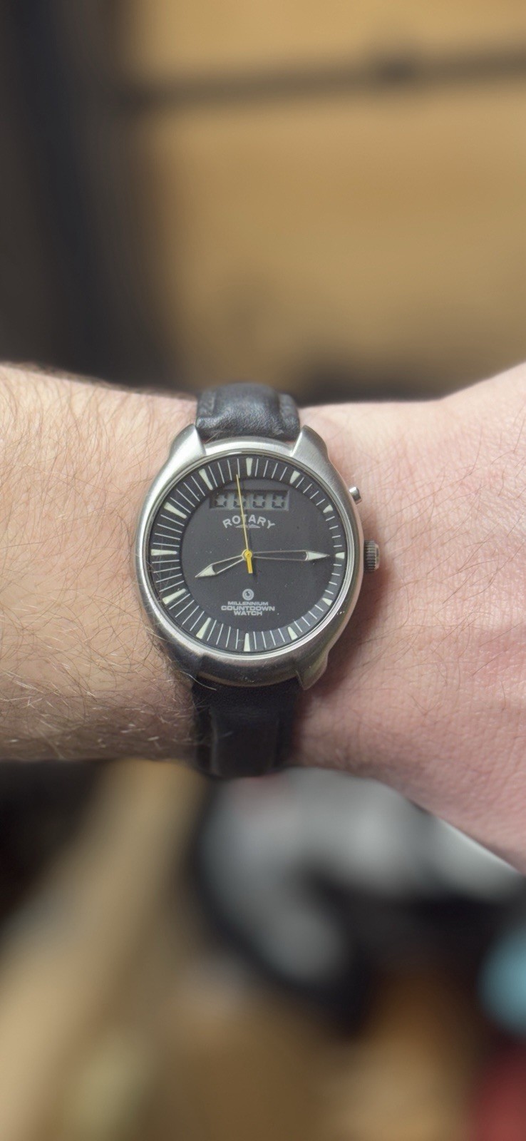 Rotary Millennium Countdown Quartz Watch. New Batteries. Box & Papers. Working.