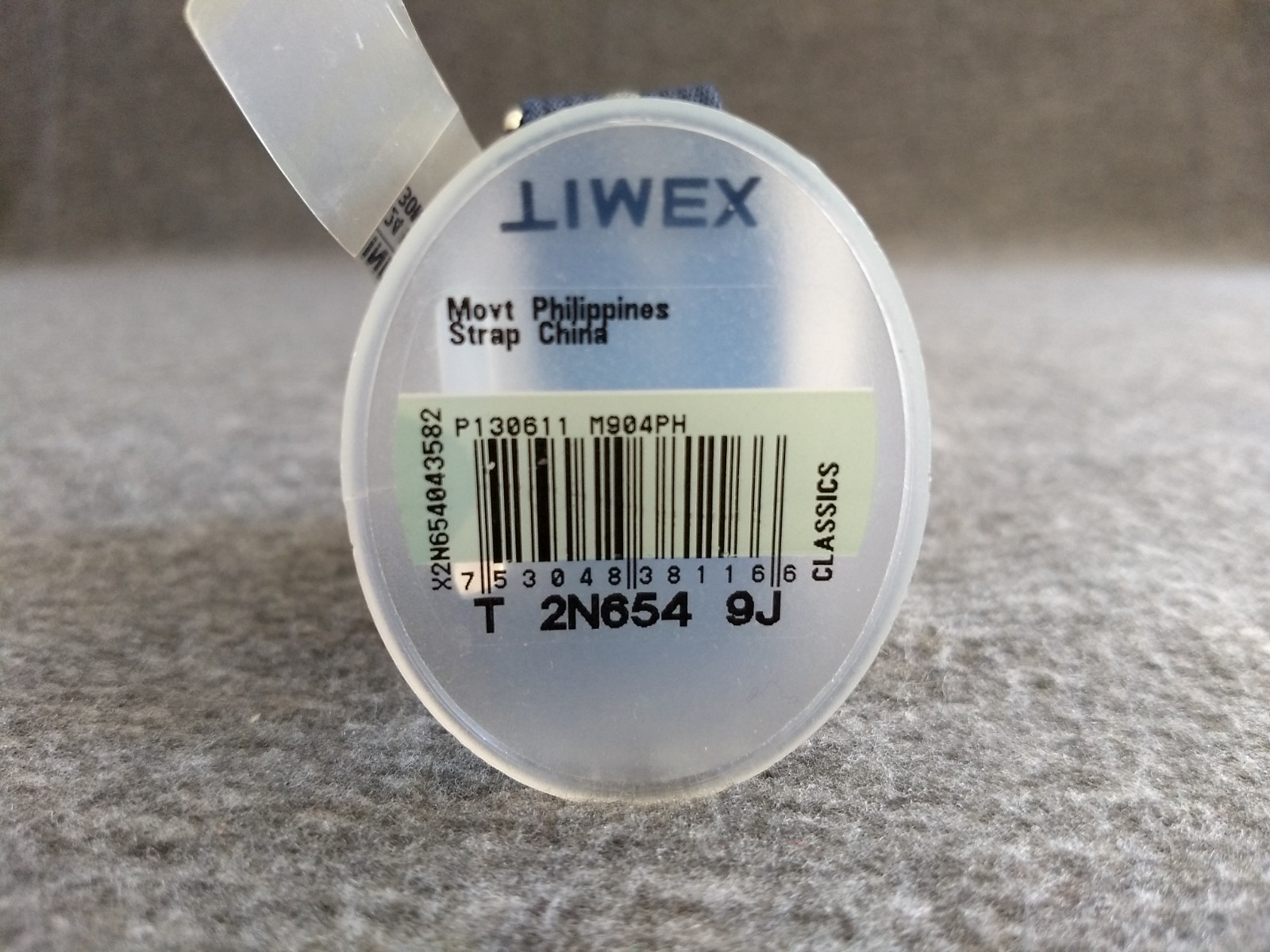 Timex Indiglo Night Light Weekender Watch T2N654 Easy Read Blue Gray Strap NEW