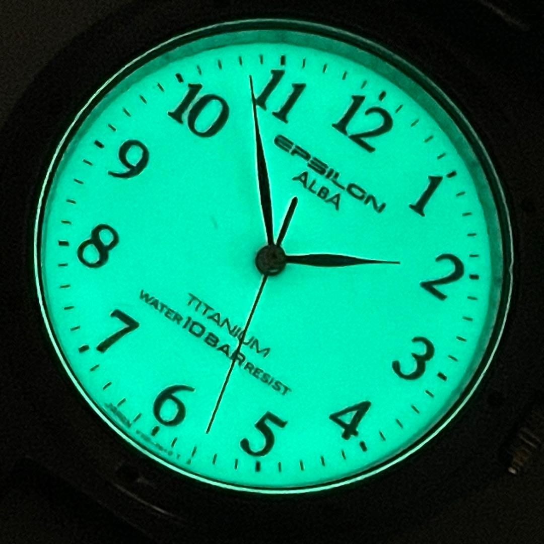 SEIKO Alba V7217A00 Epsilon Titanium Watch Men Wristwatch Timepiece