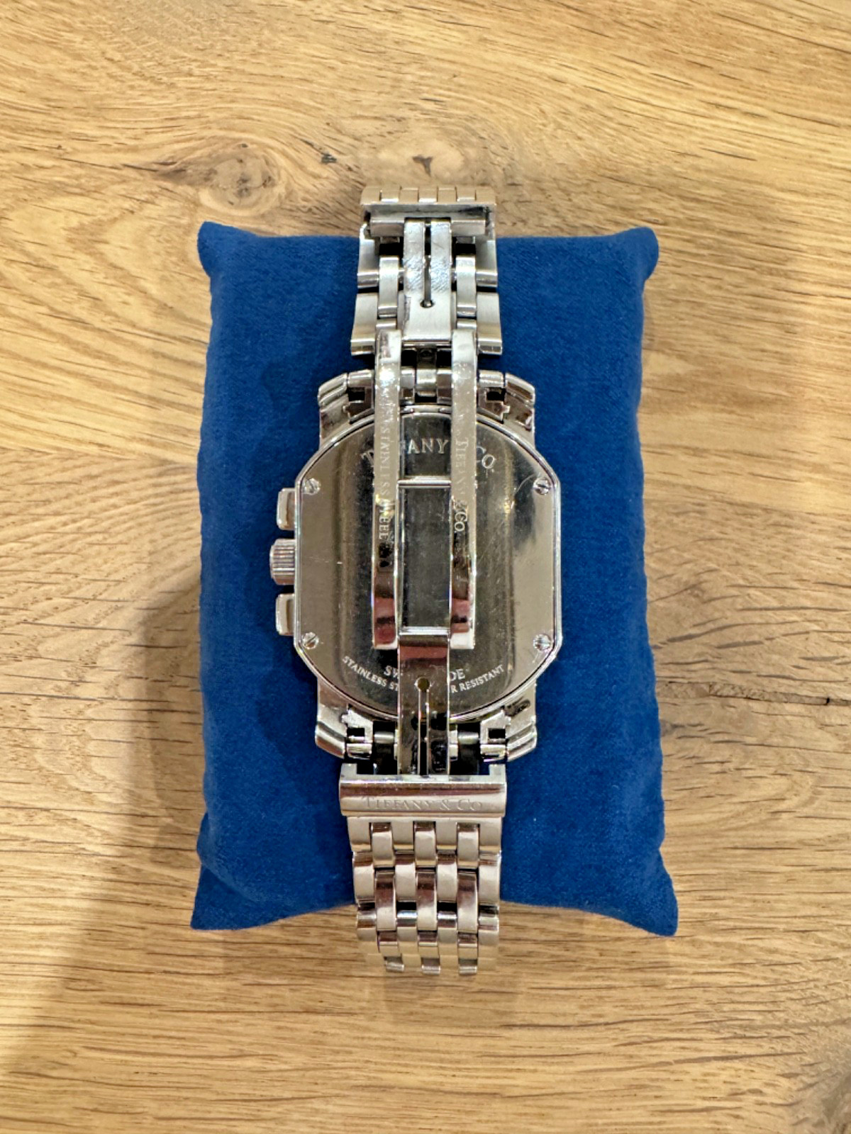 AUTHENTICATED Tiffany & Co Mark Coupe Chronograph Watch, Stainless Steel Quartz