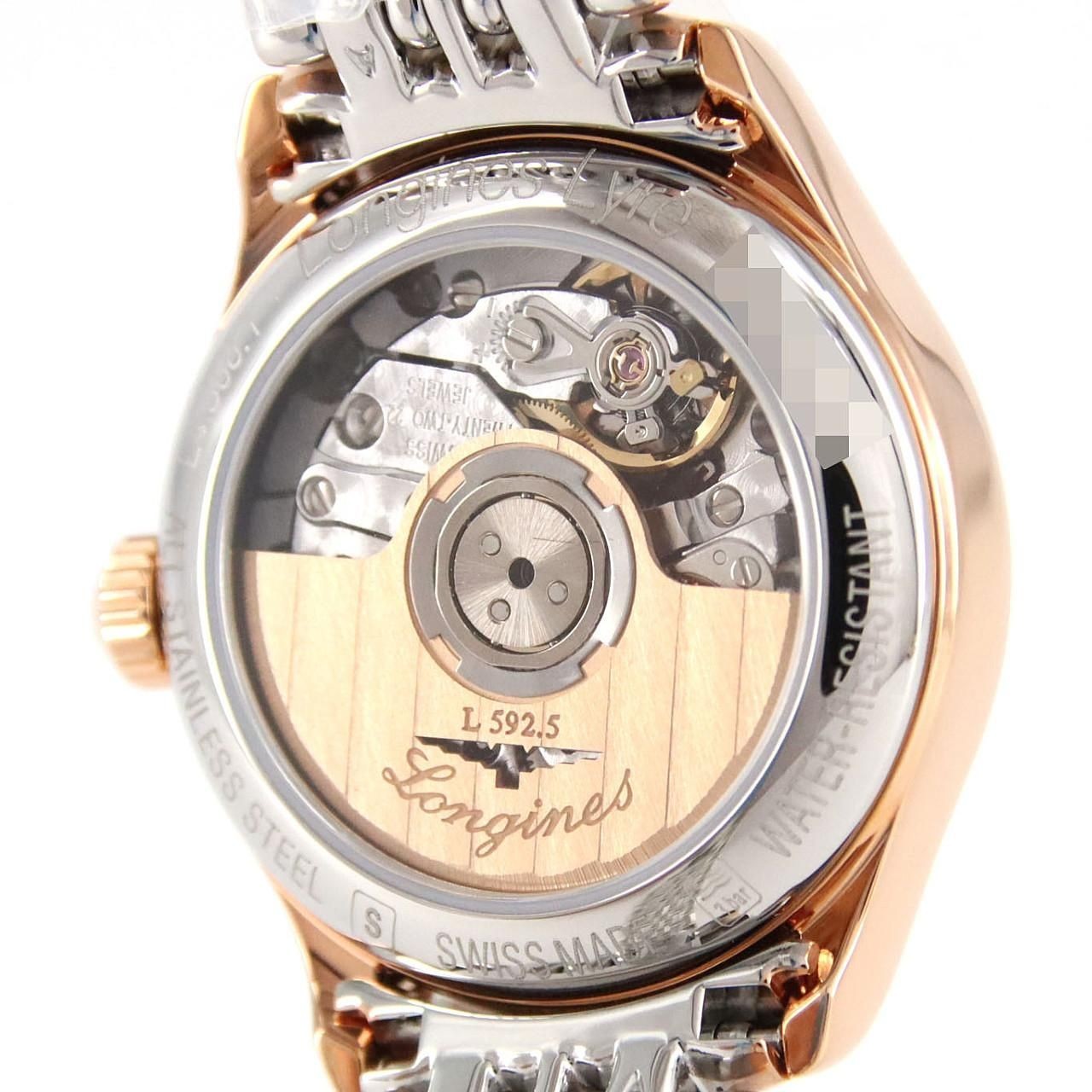 Longines Lyre L4.360.1.11.7 Roman White Dial SS Rose Gold Plated Automatic Box