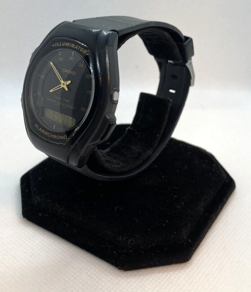 Casio Illuminator Watch Analog/Digital Dual Time Alarm Chrono 1737 AQ-140W