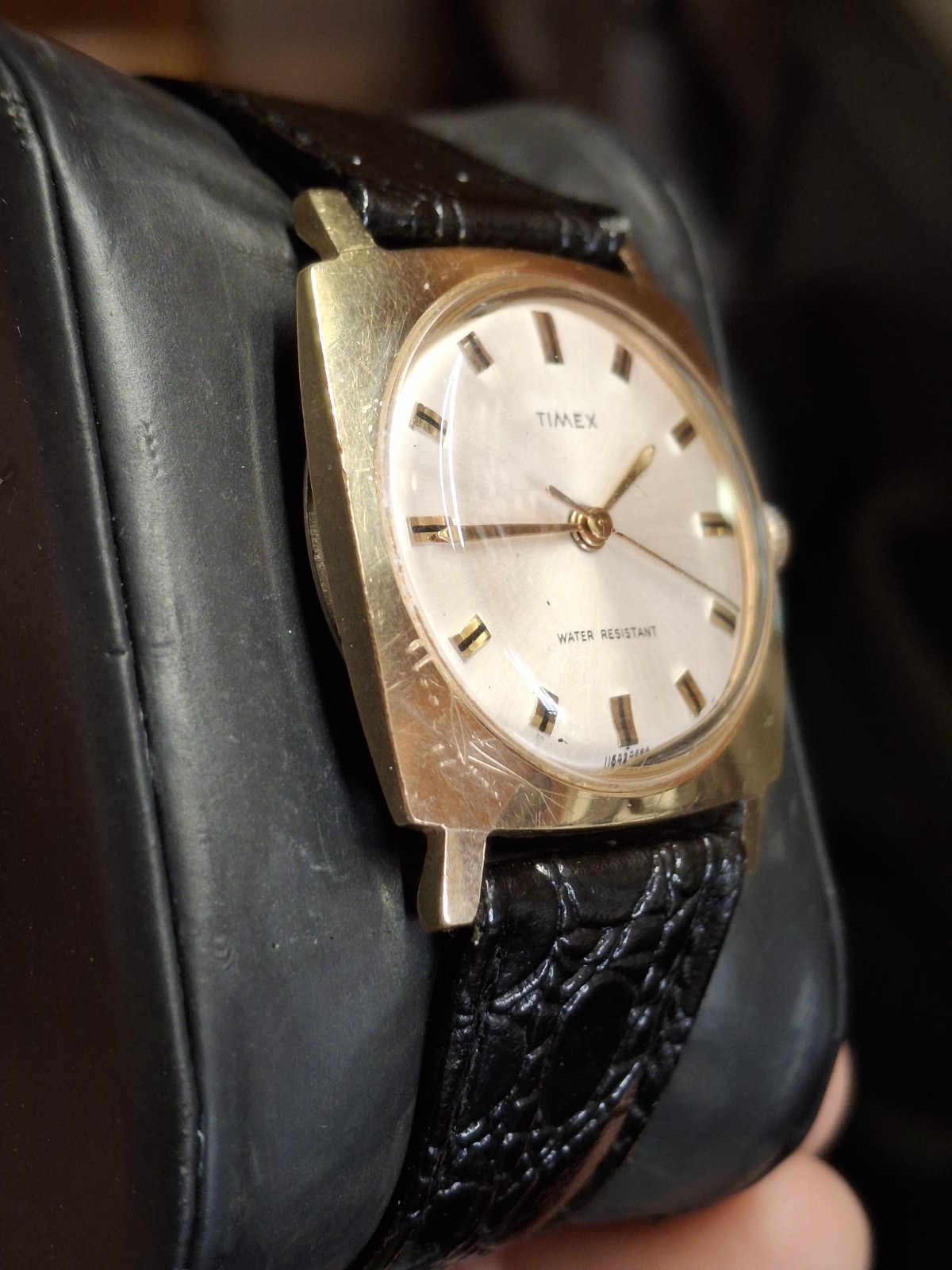 Timex Sprite 1969 Gold Tone Square Case Mens Vintage 1960s Mechanical…