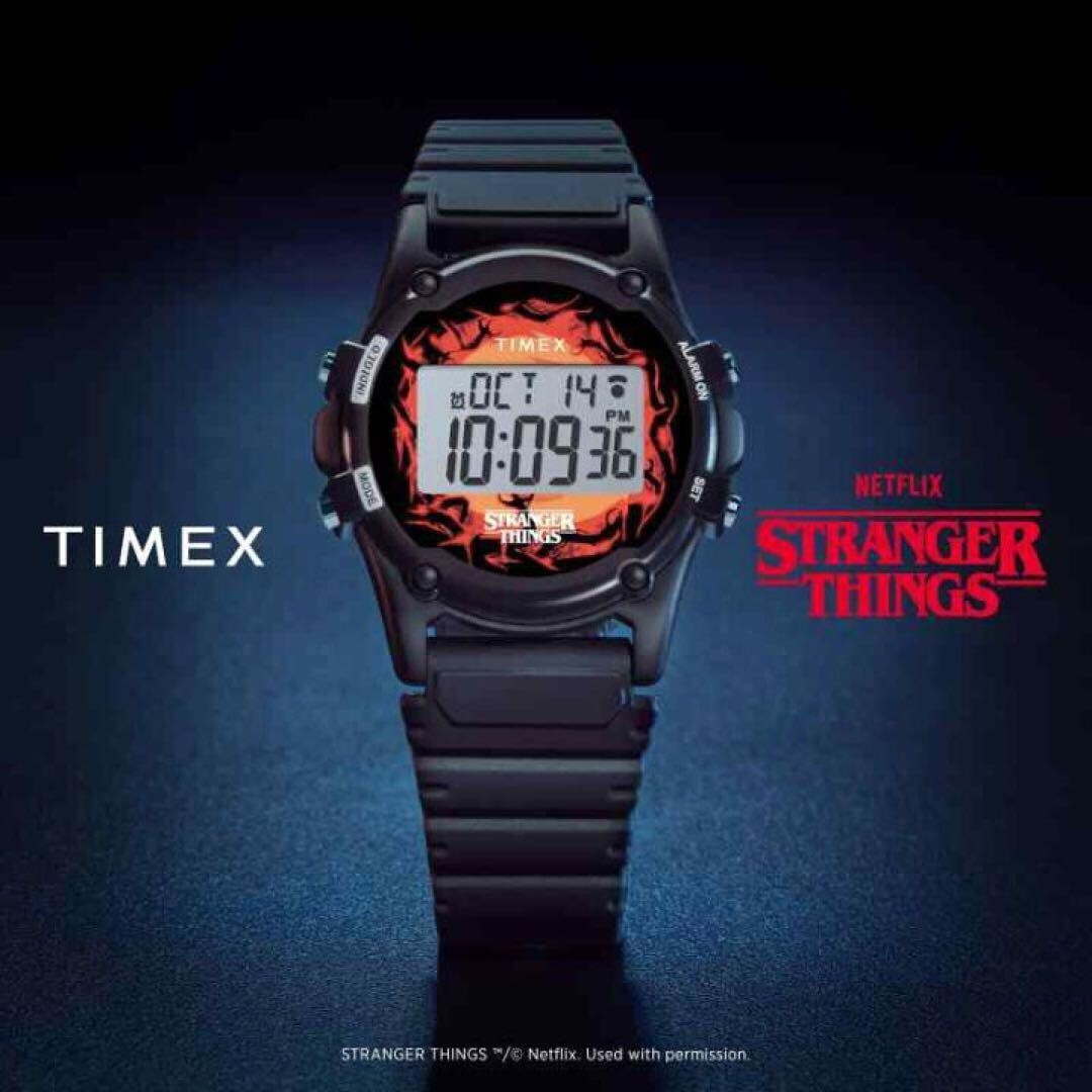 Timex Atlantis x Stranger Things Watch Limited Resin Strap Black TW2V51000 Boxed