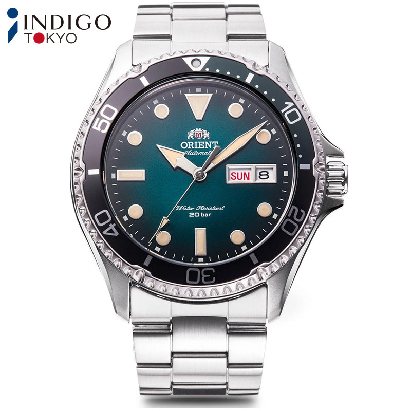 Orient Mako RN-AA0811E Sports Diver Automatic Blue Green Gradation Dial 41.8mm