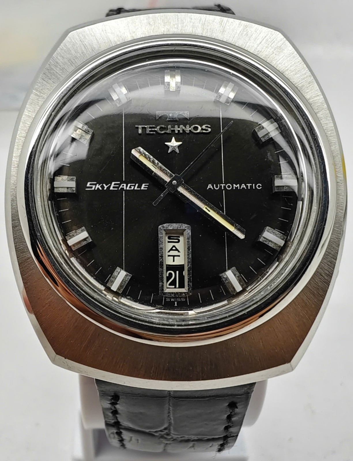 Vintage Technos Sky Eagle Automatic 2630 Day-Date Stainless