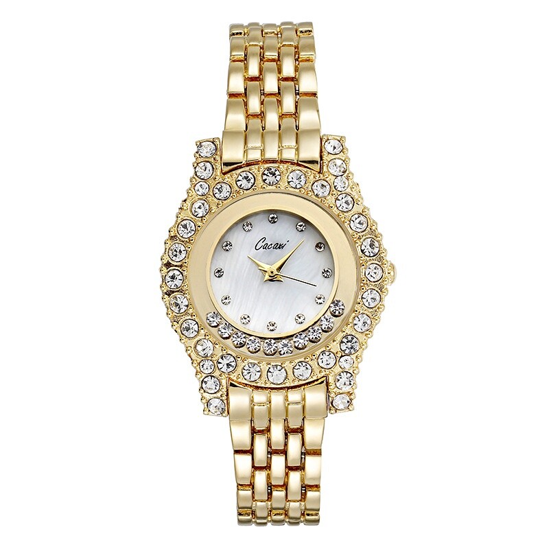 Womens Luxury Round Face Moving Crystal Casual Dress Formal Shiny Quartz Watches
