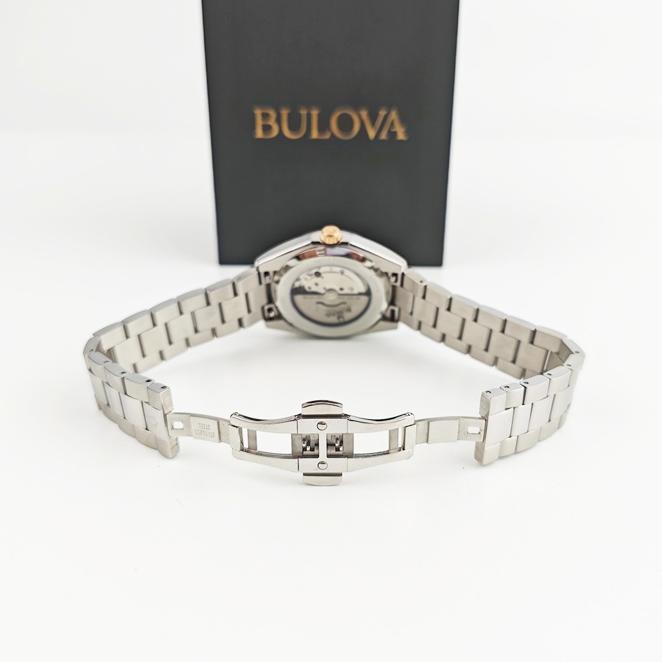 Bulova Men’s Surveyor Red Dial Automatic Stainless Steel Watch 39mm 98B422
