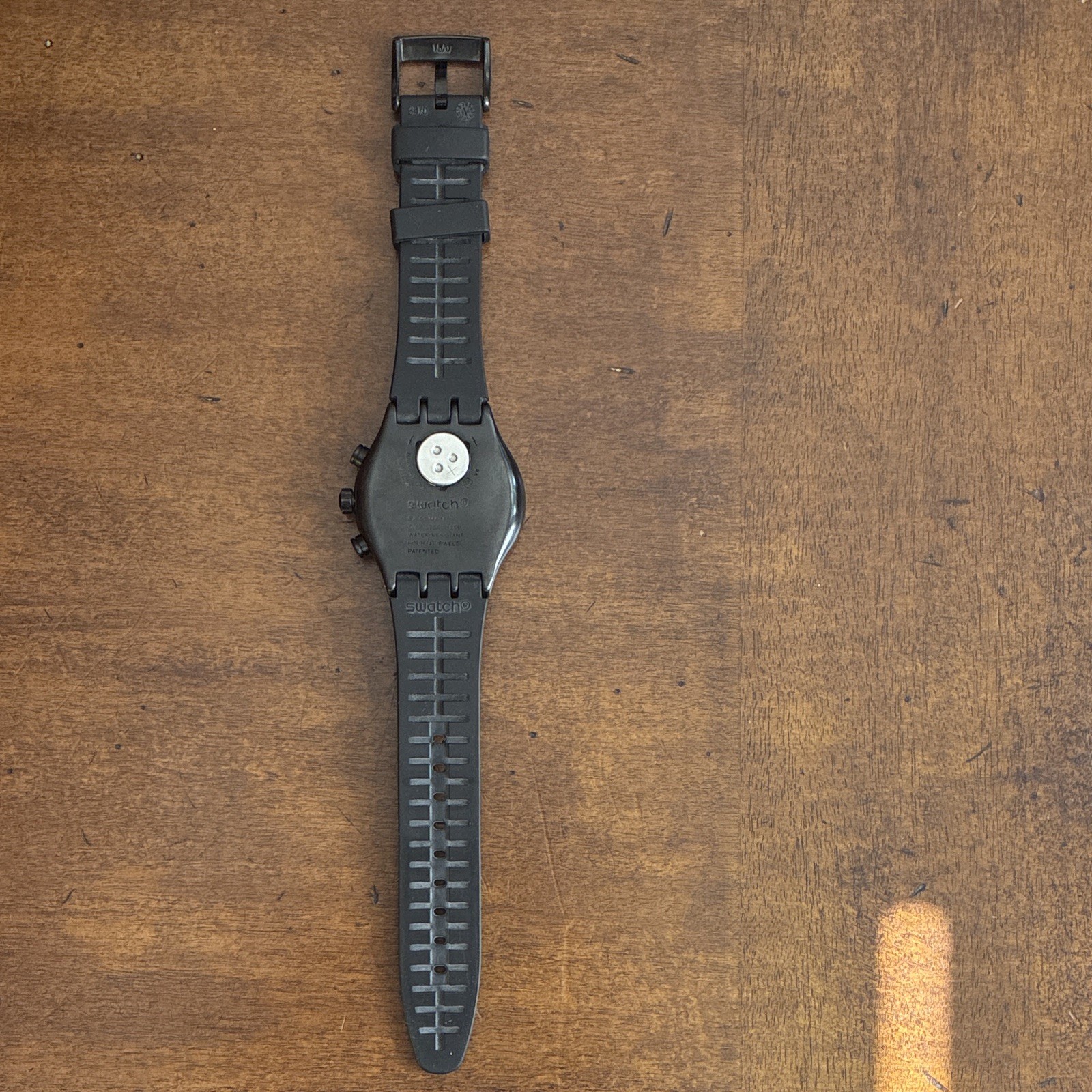 Swatch Swiss Made Chronograph Tachymeter, Crimson Mystique, Rubber Strap Watch