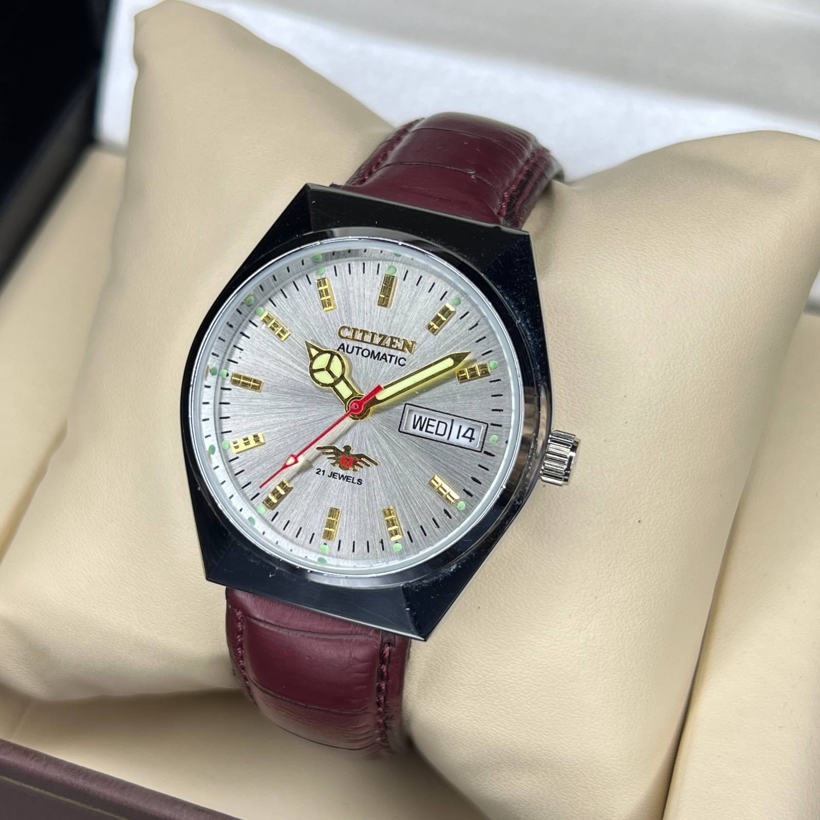 Vintage Refurbished Citizen Automatic Day/Date Japan Men’s Wrist Watch 36MM
