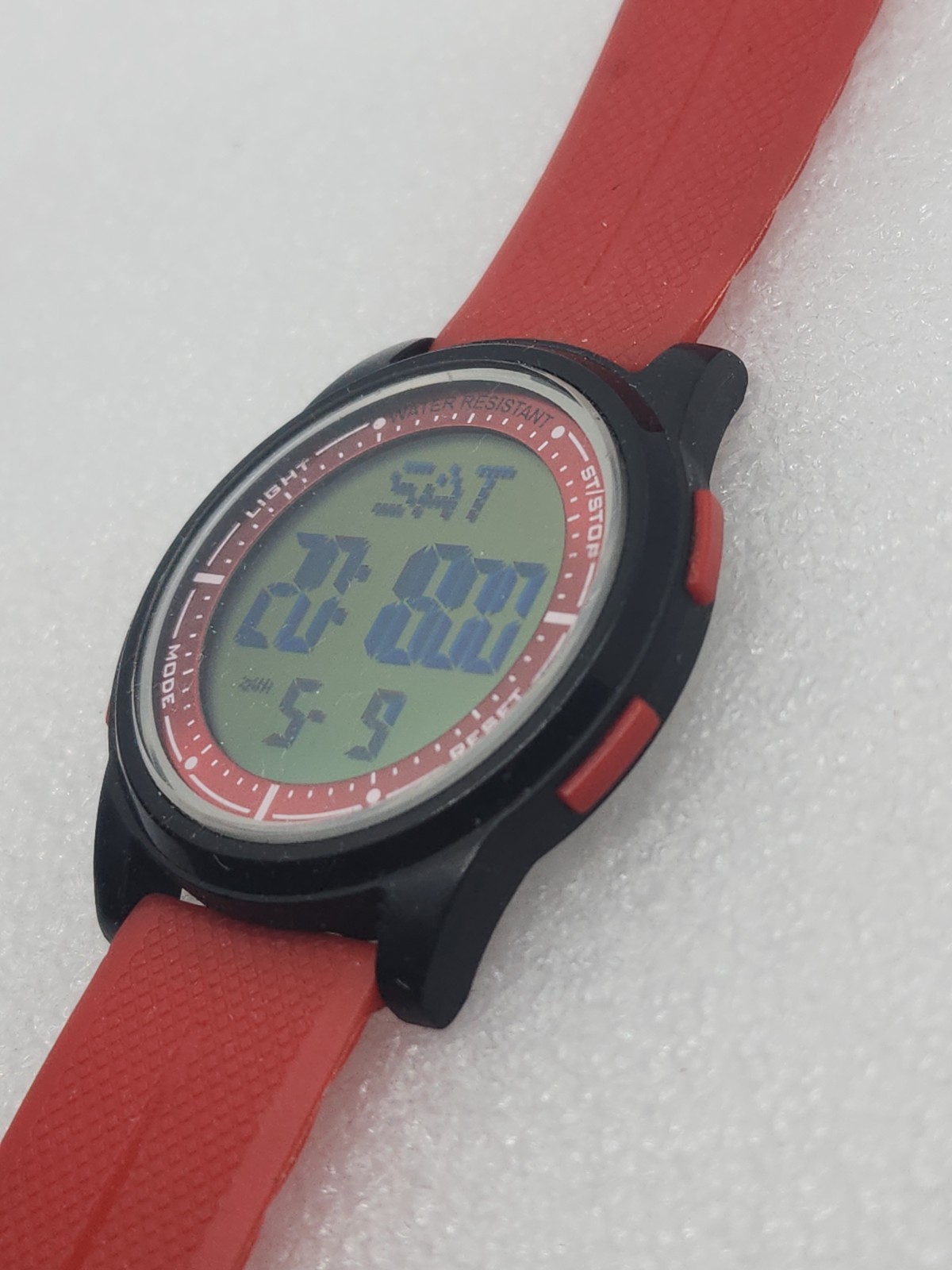 Easy Reader Large Display Red Black Digital Watch Ultra-Thin Sports Simple Watch