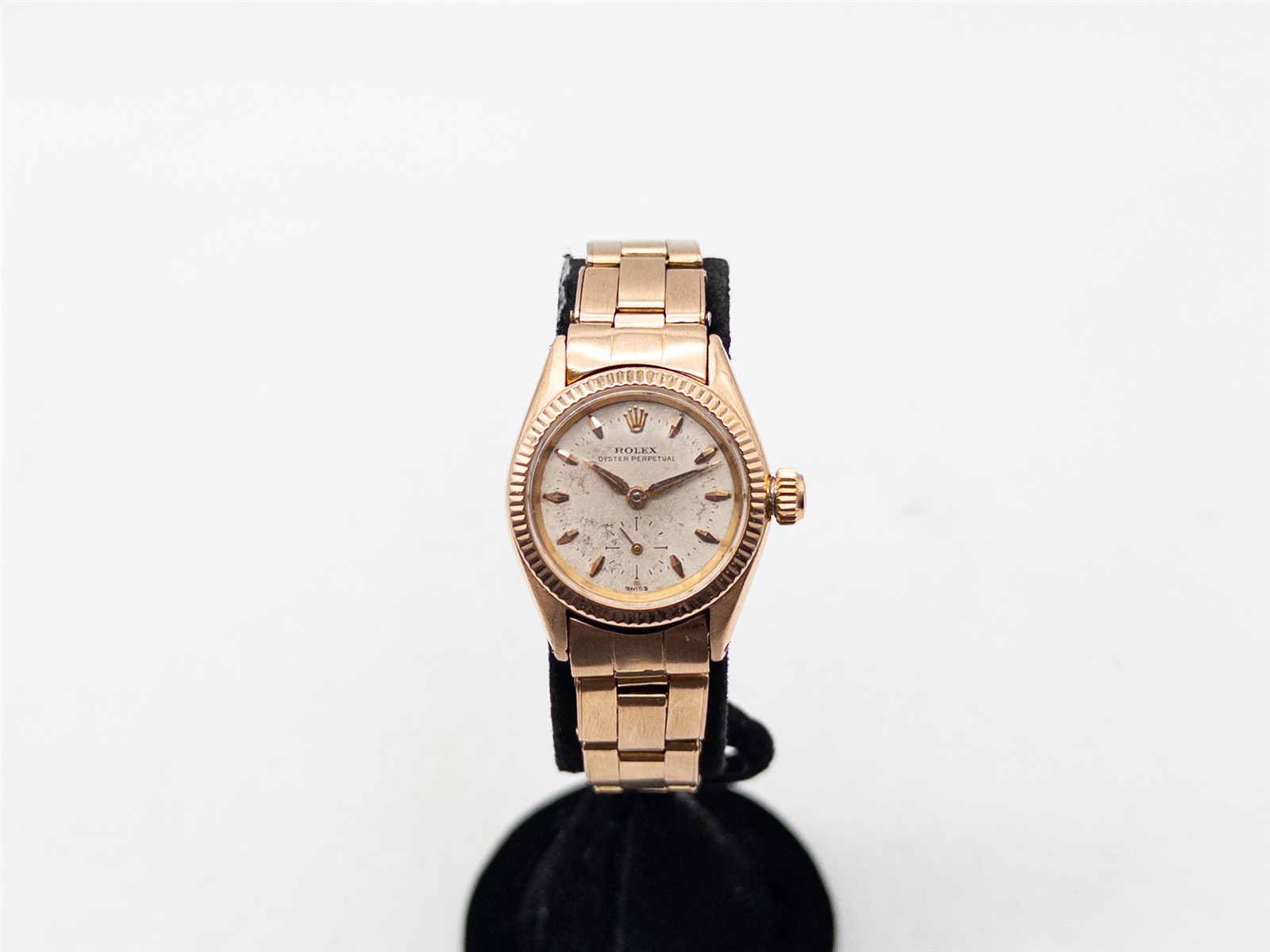 $30,000 RARE ROLEX Oyster Perpetual 18k Rose Gold Ladies Watch SERVICED 50g