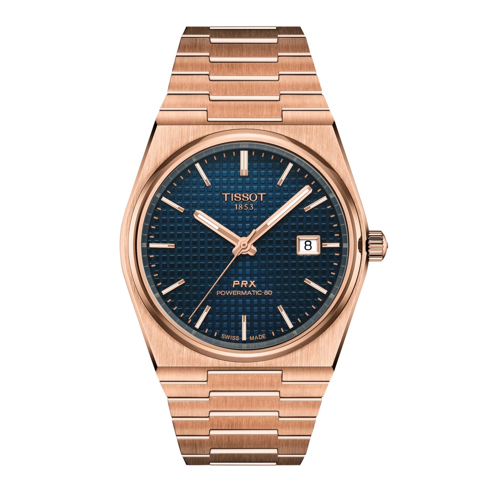 Tissot PRX Rose Gold 40mm Powermatic 80 Blue Dial Men’s Watch T1374073304100
