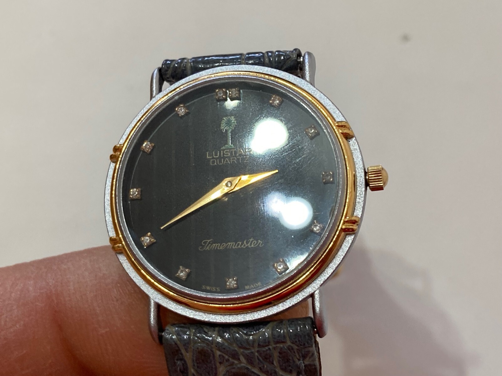 LUISTAR TIMEMASTER SWISS MADE WORKING VINTAGE QUARTZ WATCH.
