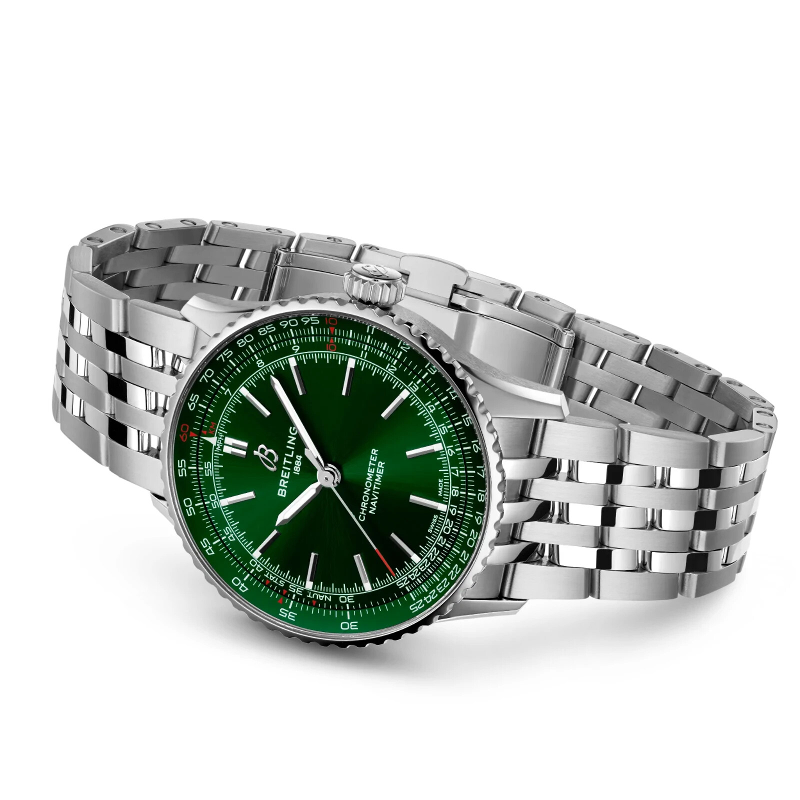 Breitling Navitimer Automatic 41 Green Dial Stainless Steel Watch A17329371L1A1