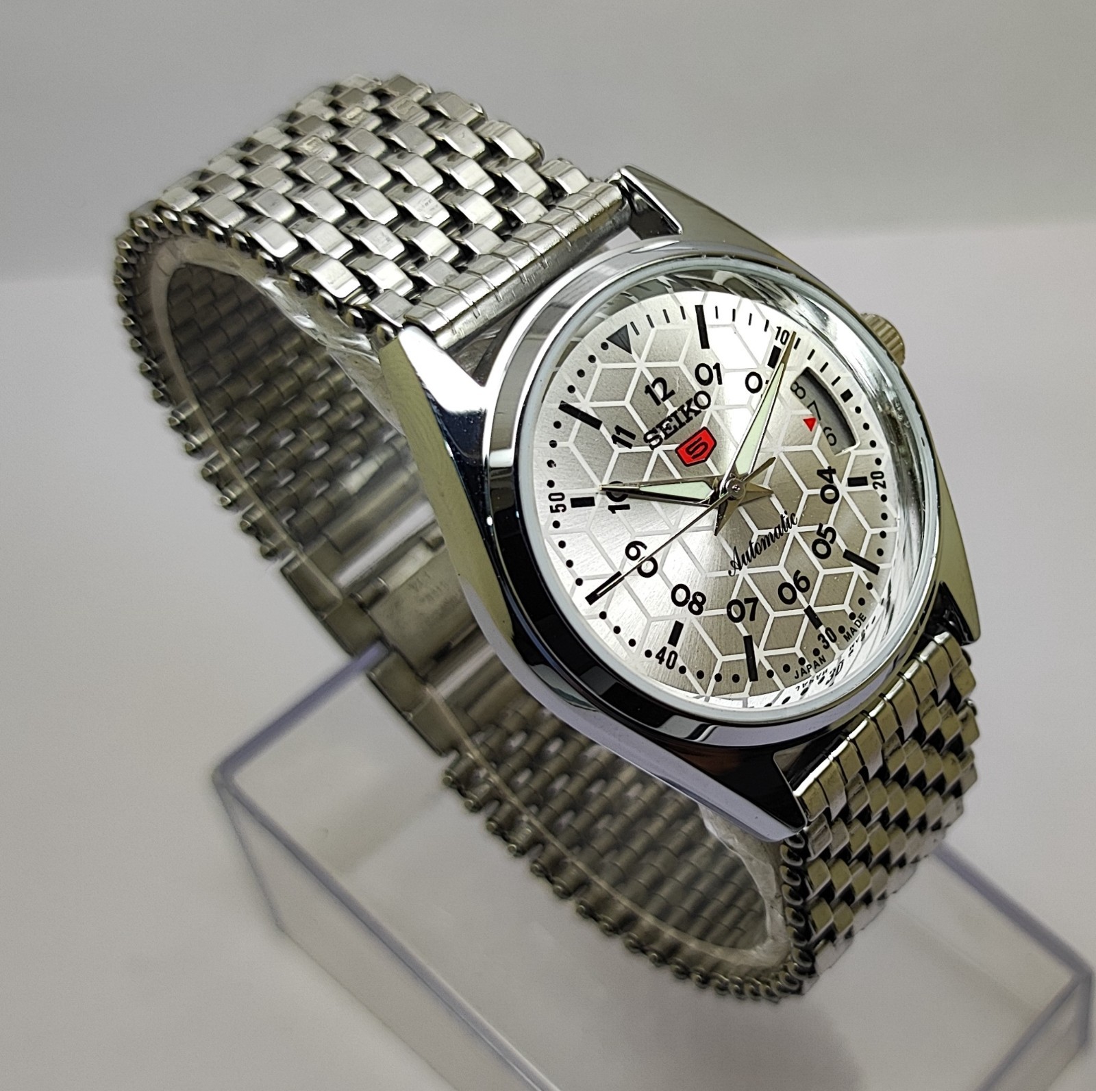 Refurbished Automatic Men’s Watch Day Date | Classic Vintage Style | Steel Strap