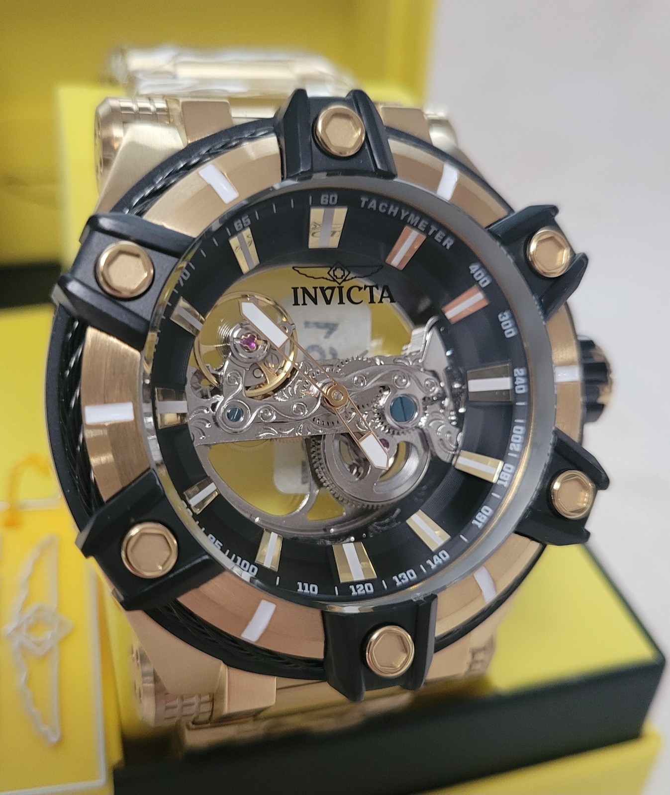 Invicta Bolt Automatic Men’s Watch – 52mm, Gold 49058