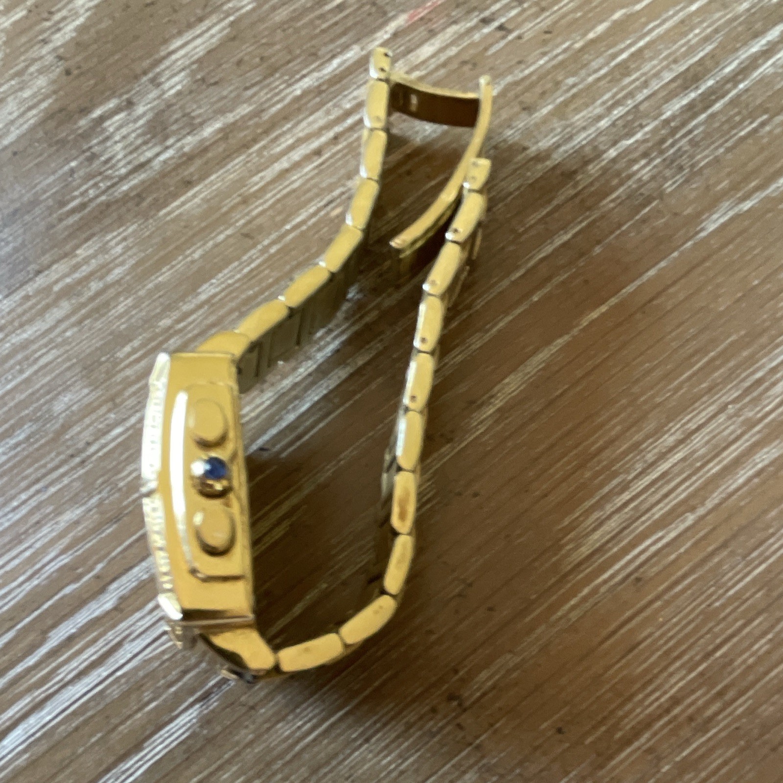 Invicta Quartz Chronograph Square Analog Watch Gold Tone Bracelet 100m