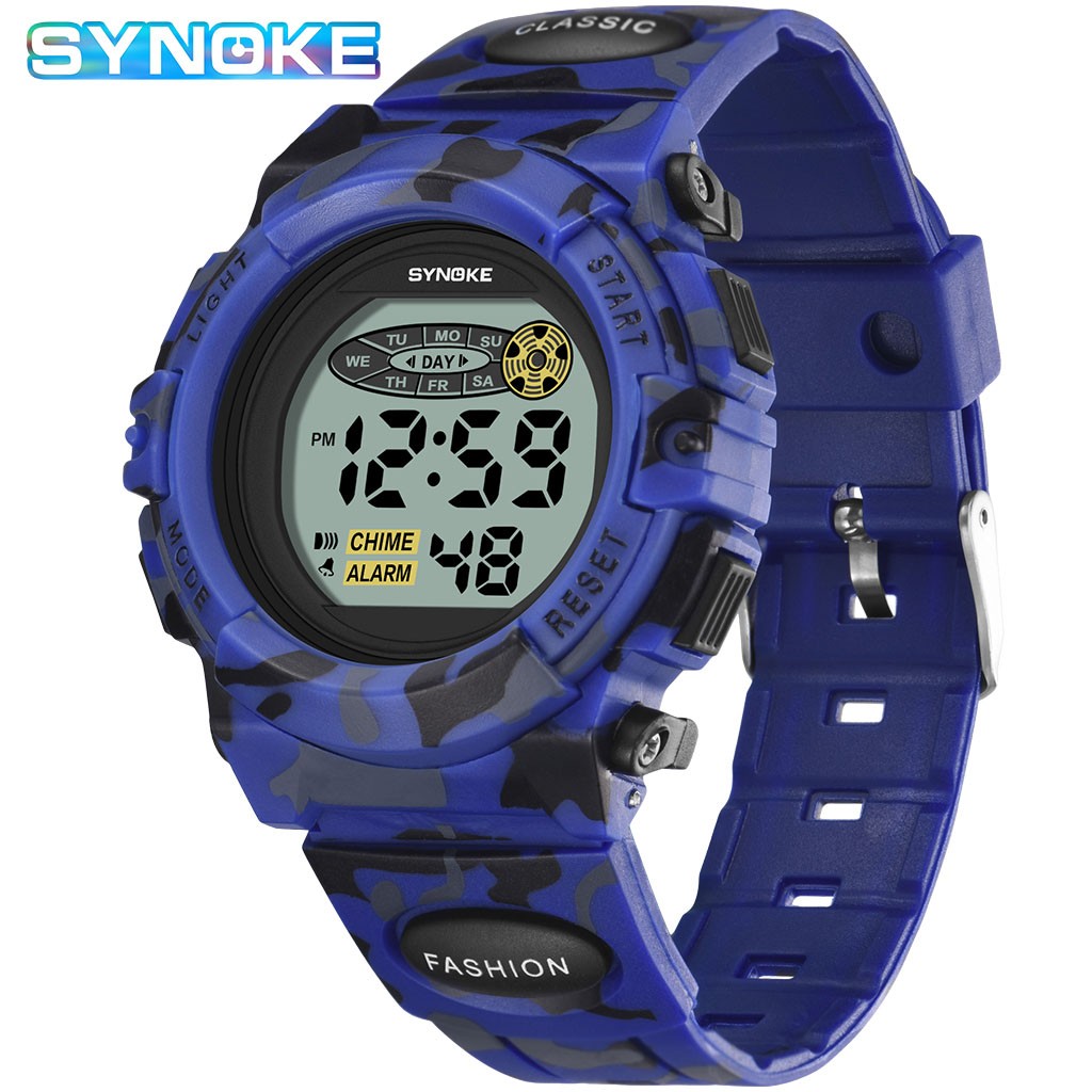 Kids Boys Girls Gift LED Sports Digital Electronic Wrist Watch Waterproof Child
