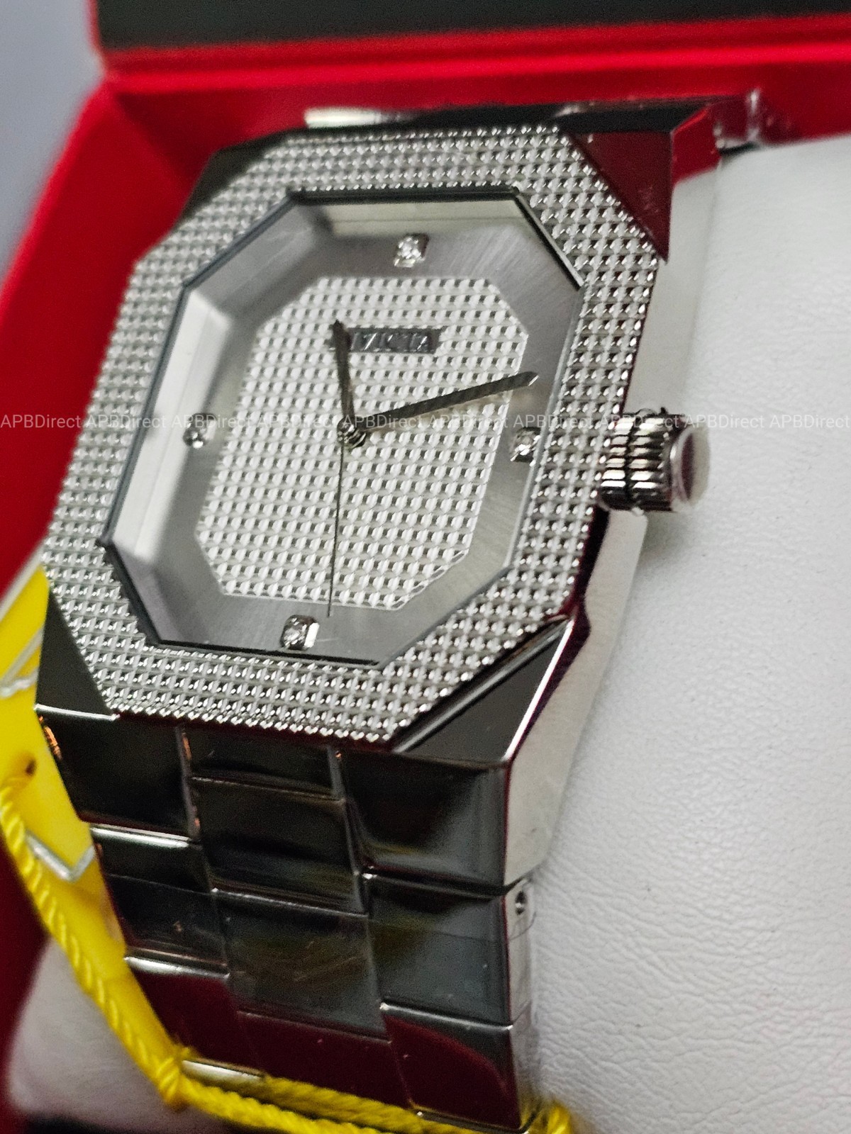 Invicta – CUADRO – Silver Plated SS High Polished Case & Bracelet – mens Watch