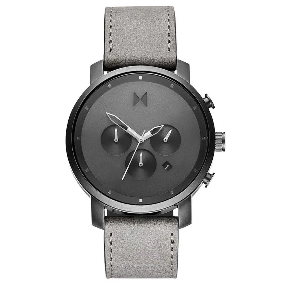 MVMT Watch MC02-GML Quartz Gunmetal Dial Chronograph Sandstone Leather Band