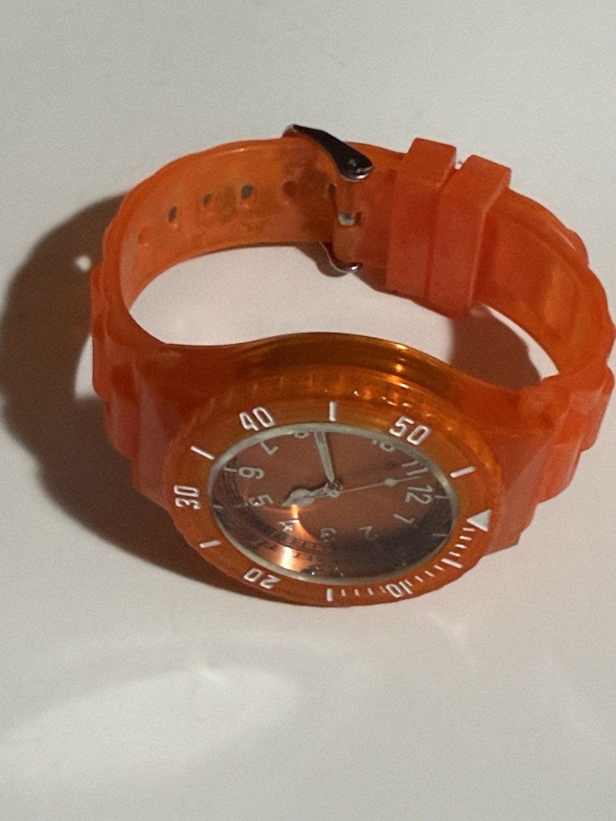 Orange Silicone Wrist Watch