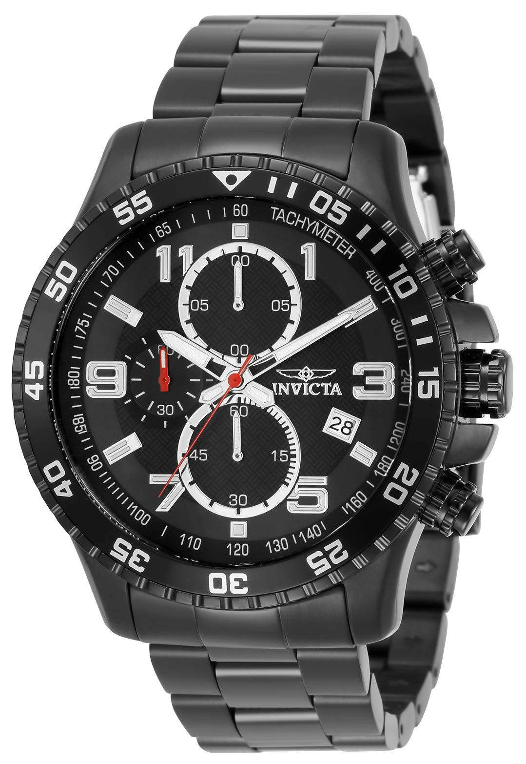 Invicta Men’s 14880 Specialty Chronograph Black Dial Black Ion-Plated Stainless
