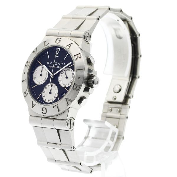 BVLGARI DIAGONO SCUBA CH35S 35mm SS Black / Silver #C18864