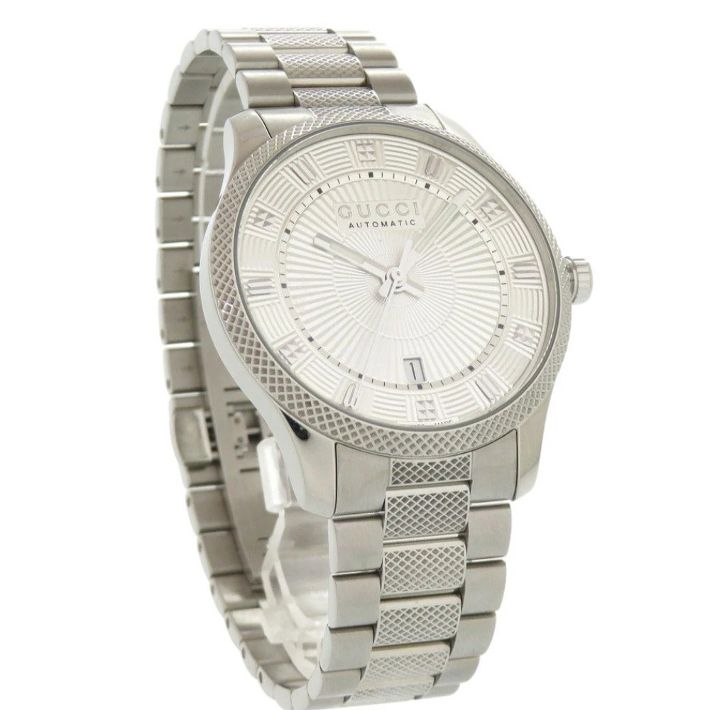 Gucci Eryx Date 126.3 Silver automatic watch Used Silver Wristwatch