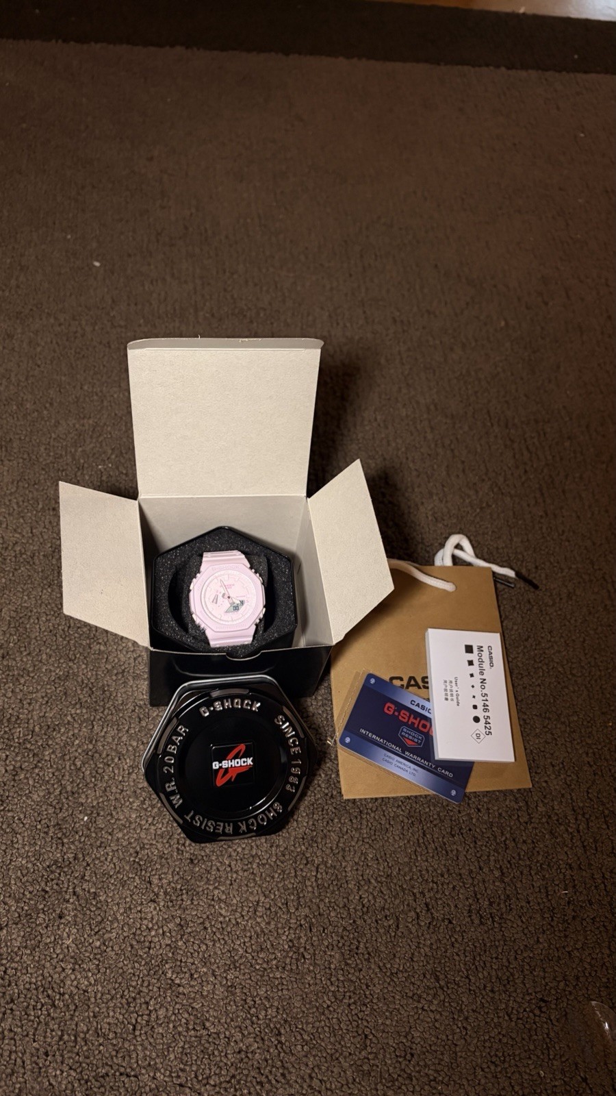 CASIO G-SHOCK GMA-S2100BA-4AJF Light Pink Analog-Digital Women Watch New in Box