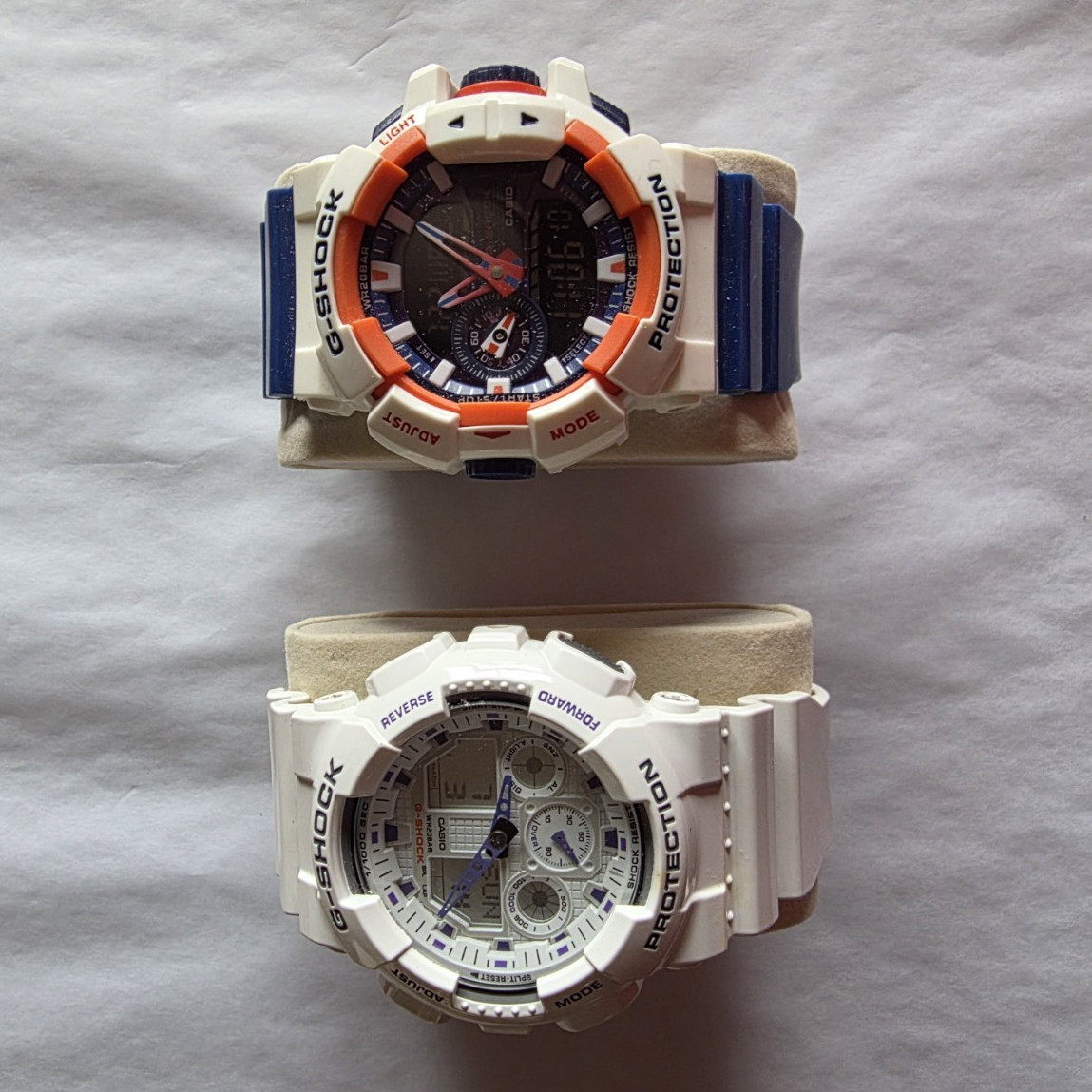 Casio G-SHOCK Analog-Digital Quartz 200m Resin Strap Blue/White
