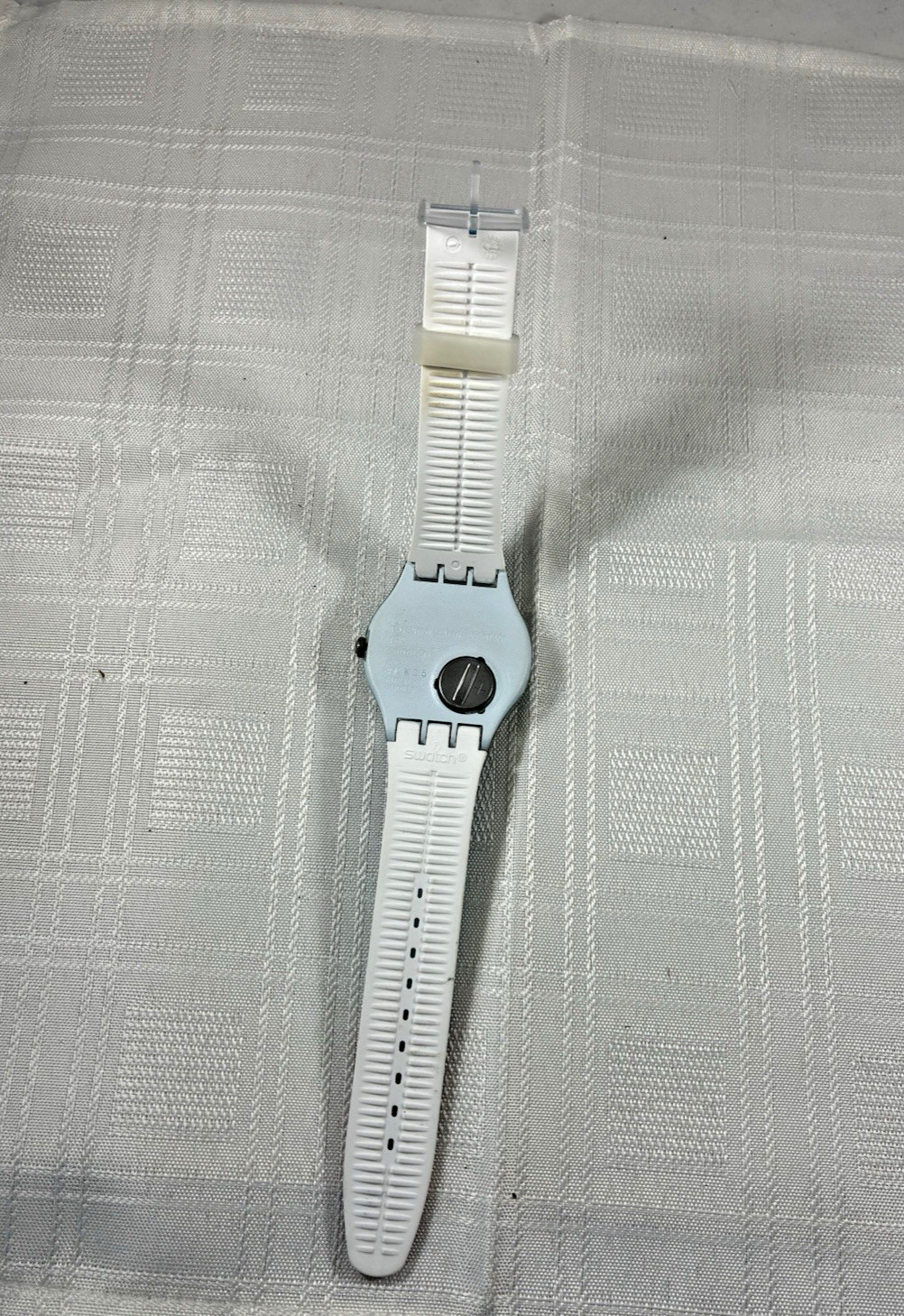 Swatch Automatic Skeleton Dial birds Blue Clear Plastic Wristwatch (not working)
