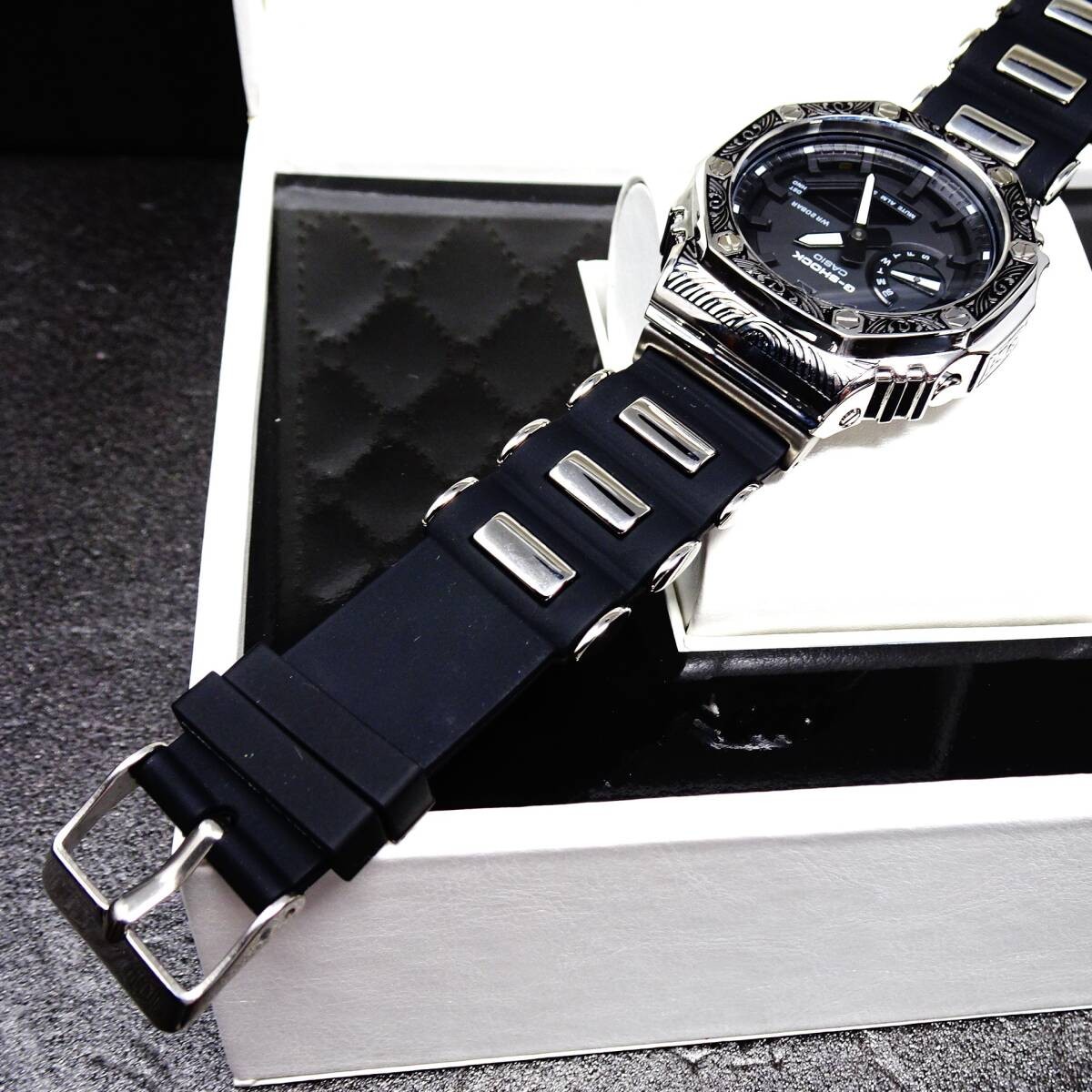 〓New〓mod Casioak〓G-Shock custom watch with main body GA2100 Stainless steel