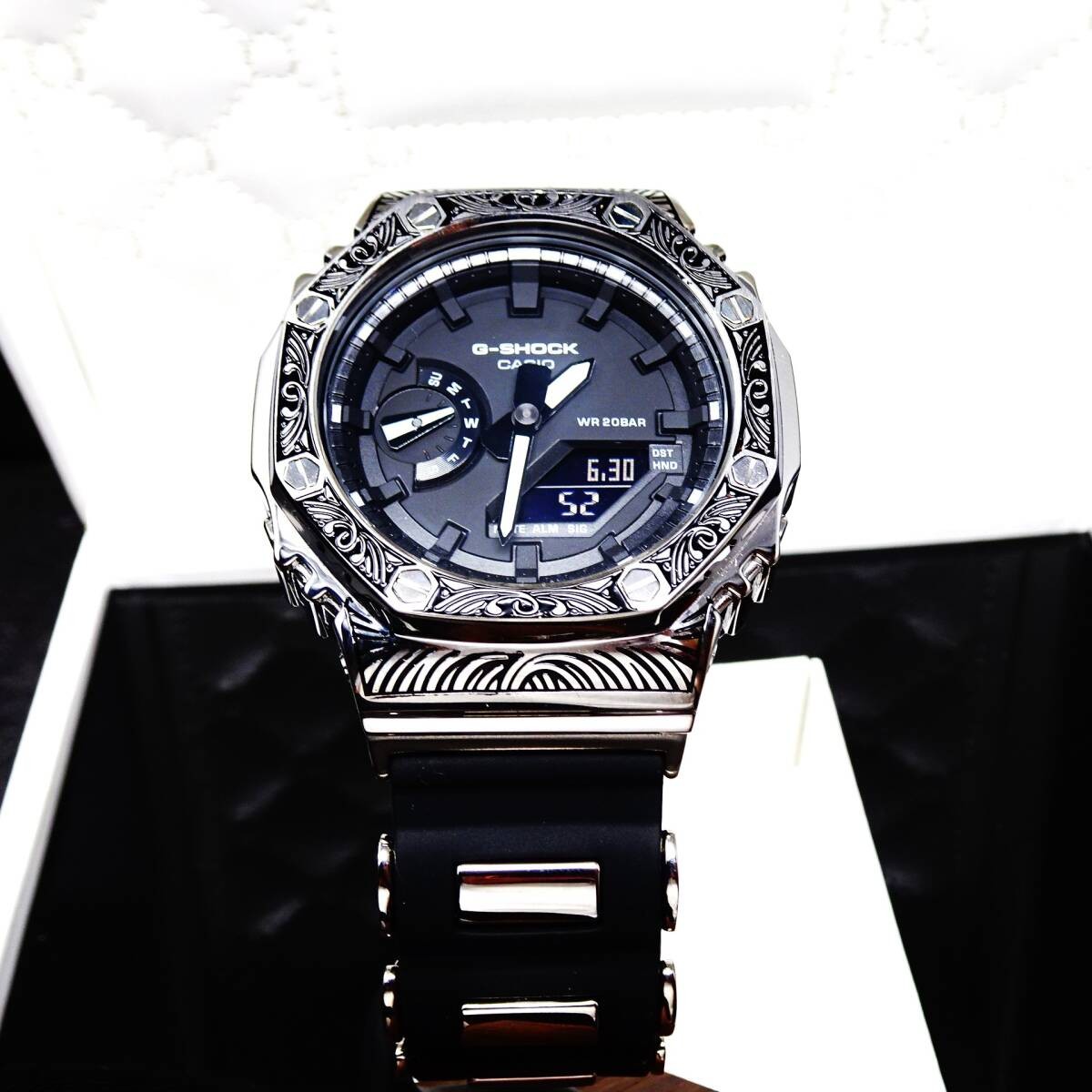 〓New〓mod Casioak〓G-Shock custom watch with main body GA2100 Stainless steel