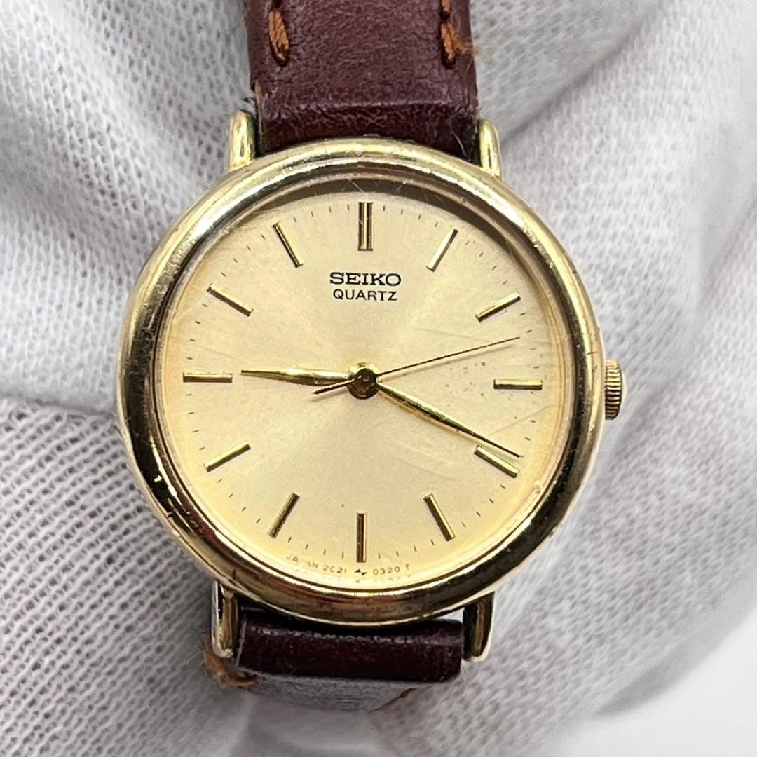 SEIKO Quartz Watch, Leather Strap, 2021-0070