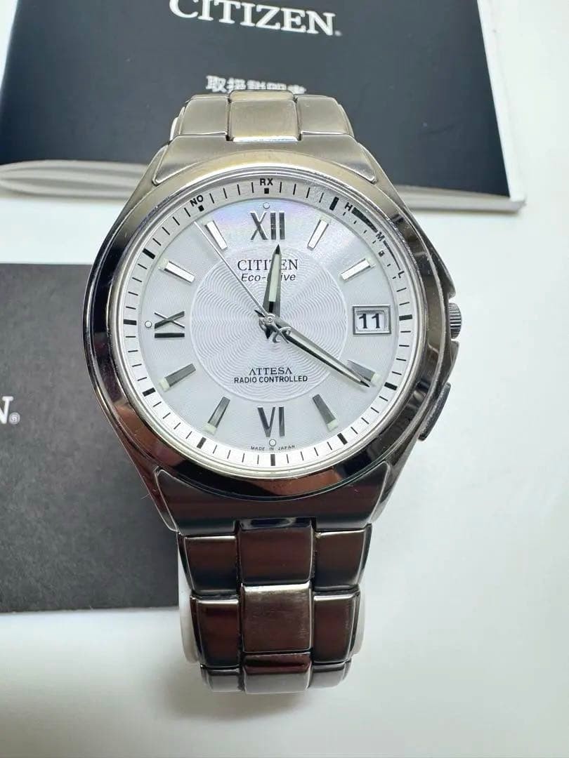 Citizen Attesa Solar Radio Controlled Mens Watch 19.5mm 18cm Wrist Gold Dial