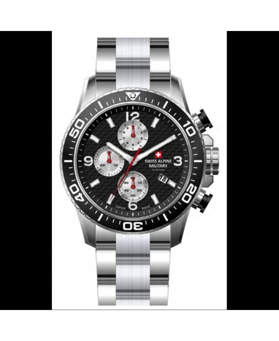 SWISS ALPINE MILITARY Men Analog Quartz Casual Watch Classic Dress Black Dial Wa