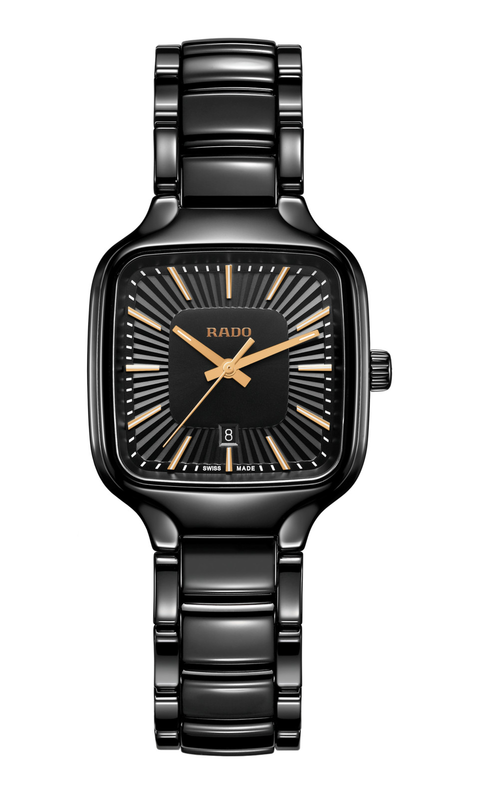 New Rado True Square Black Dial Women’s High-Tech Ceramic Watch R27080172