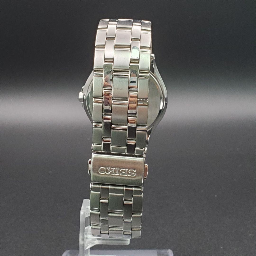 SEIKO New Battery Replacement Silver White Arabic Letters Men’s